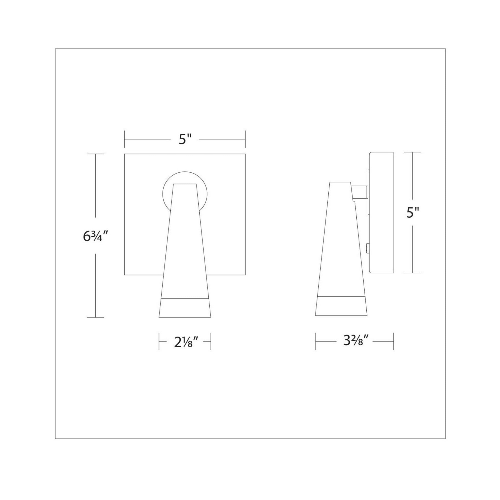 Arne 7 in. LED Wall Sconce with swing arm 3000K Brushed Nickel & Black Finish - Bees Lighting