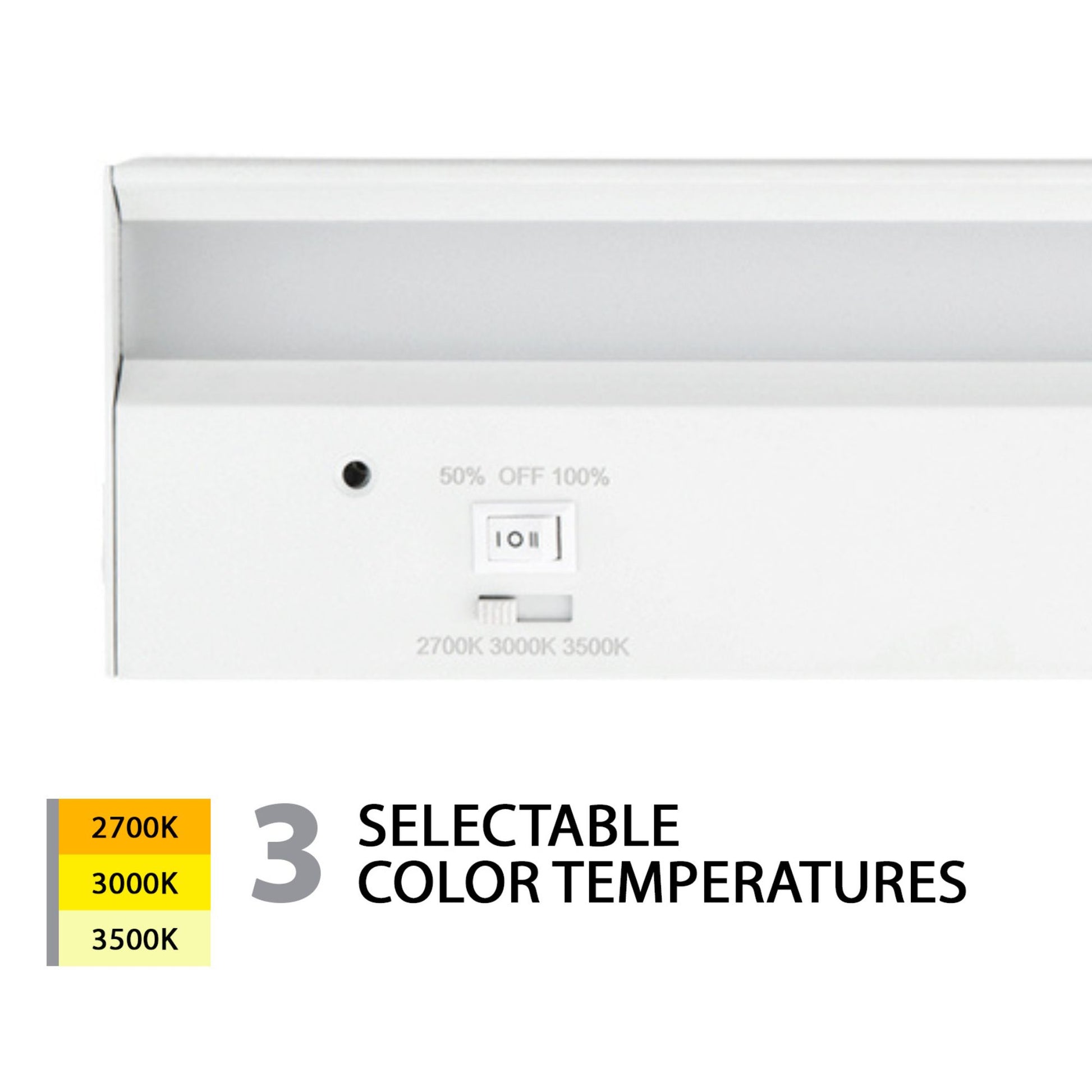 3-CCT Barlight 8in. LED Under Cabinet Light Bar, 355 Lumens, 27K|30K|35K, 120V - Bees Lighting