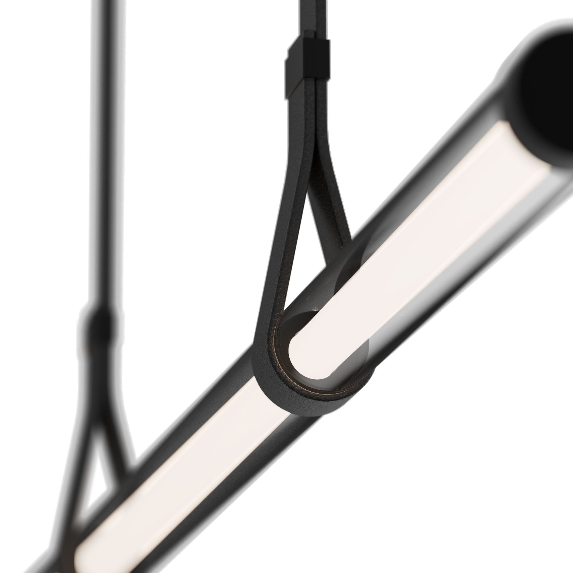 Balance Beam 52" LED Pendant, 4CCT, Black Finish