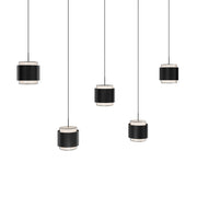 Banded 42" Multi Light LED Chandelier, Black Finish