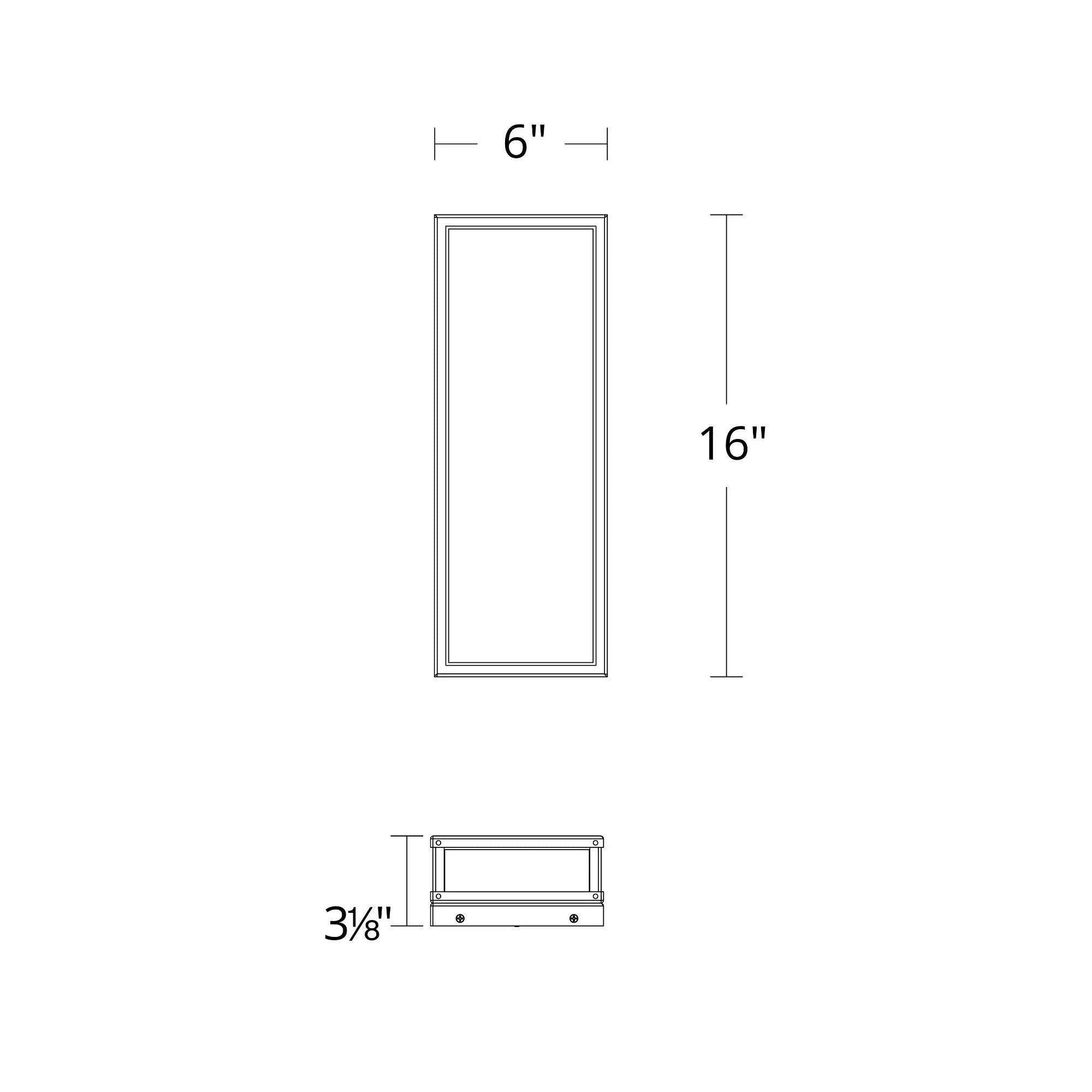 Beech 16" LED Outdoor Wall Sconce, 4CCT, Black Finish