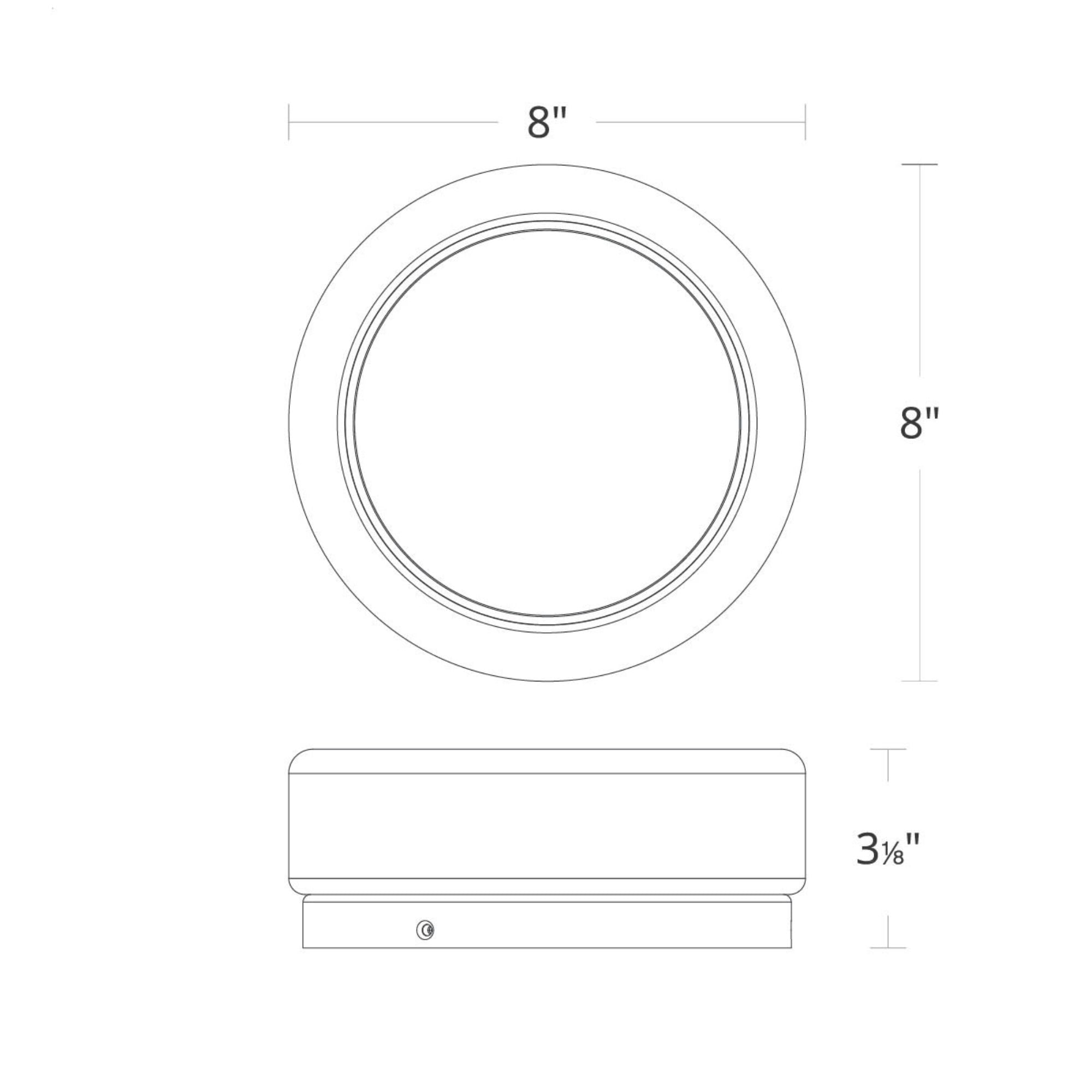 Bonham 8" LED Flush Mount, 4CCT, Brushed Nickel Finish