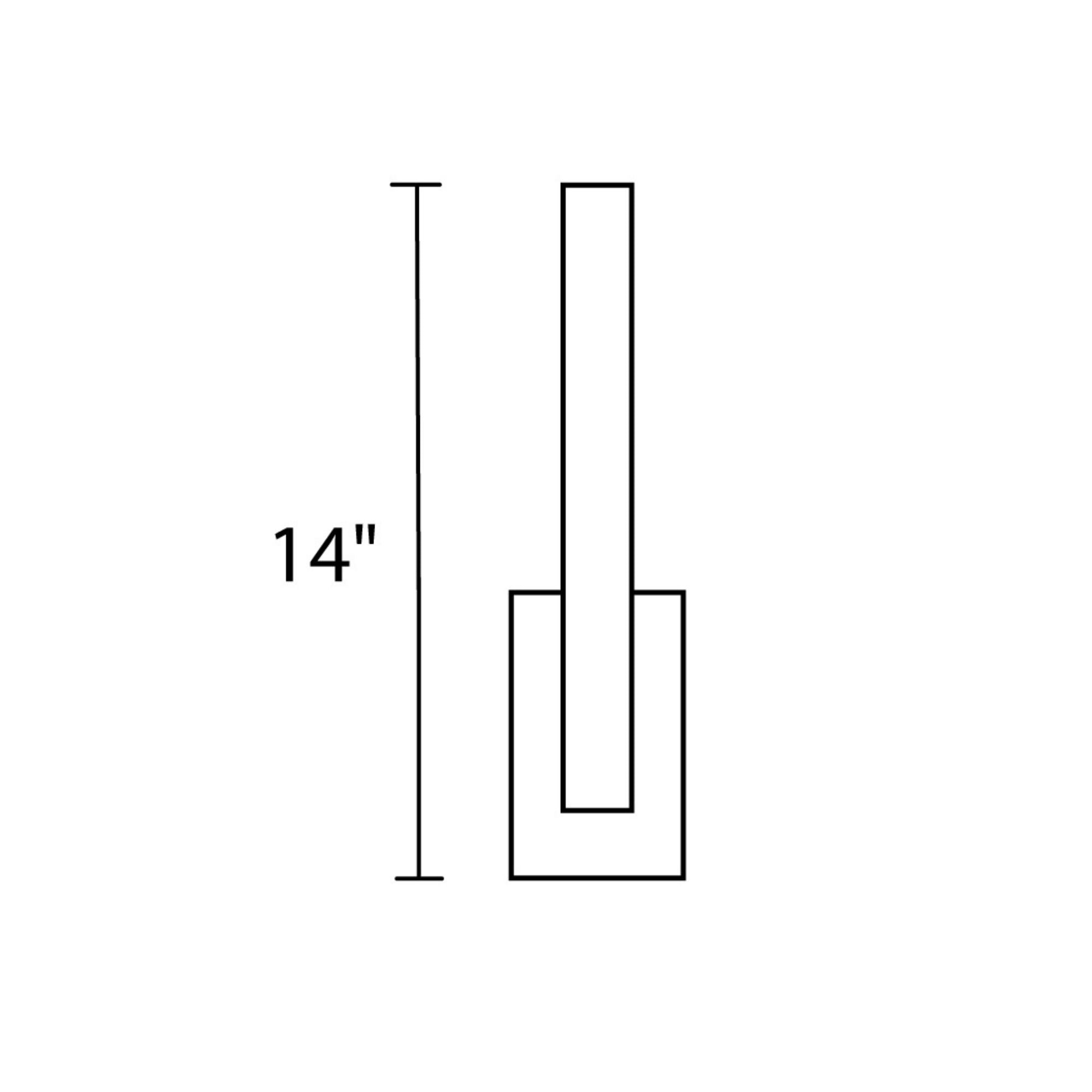 Brink 13" LED Bathroom Vanity, 3CCT, Brushed Black Finish