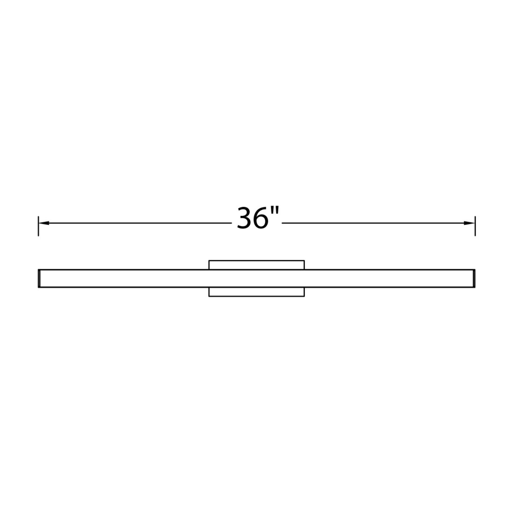 Brink 36" LED Bathroom Vanity, 3CCT, Brushed Black Finish