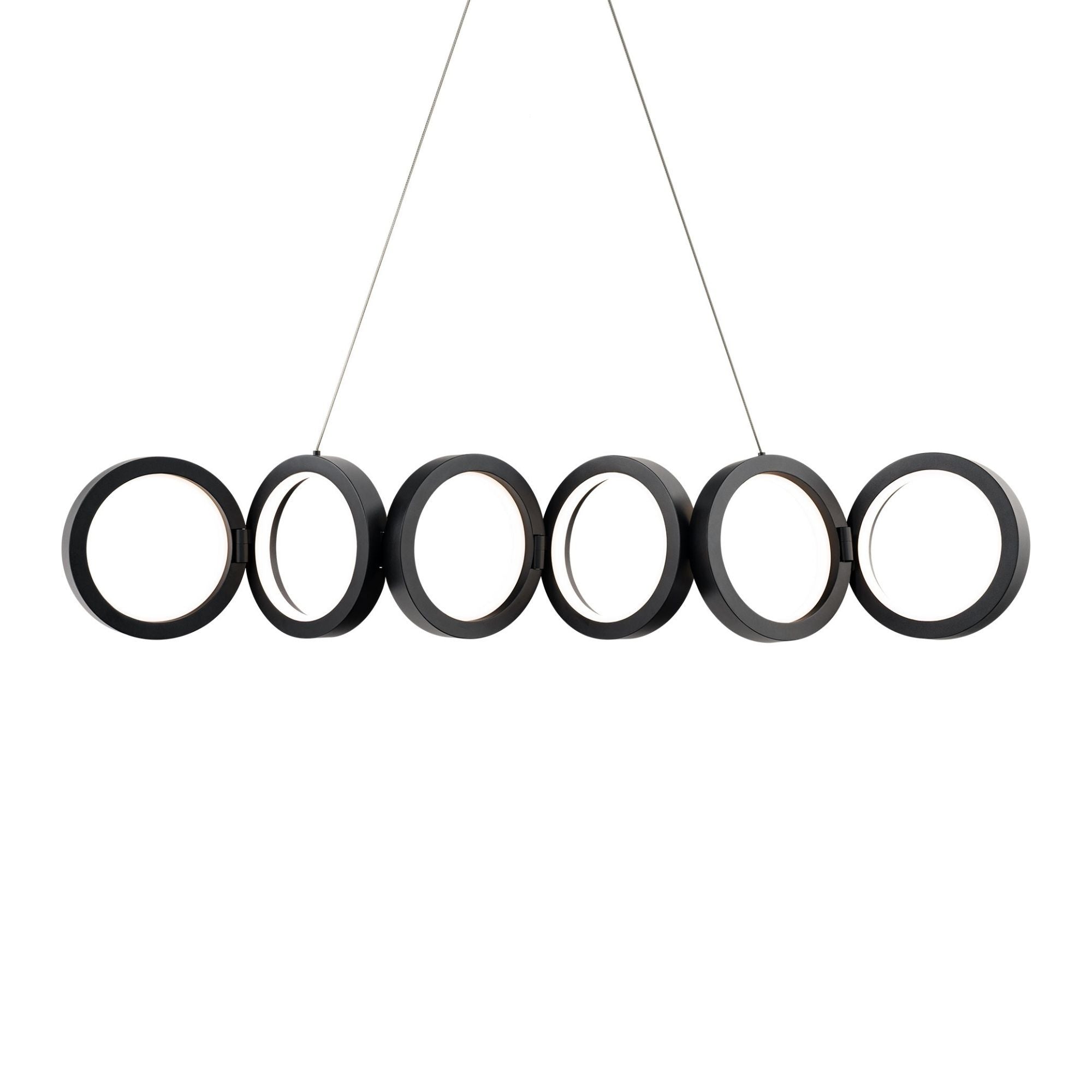 Cabot 48" LED Linear Pendant, 4CCT, Black Finish