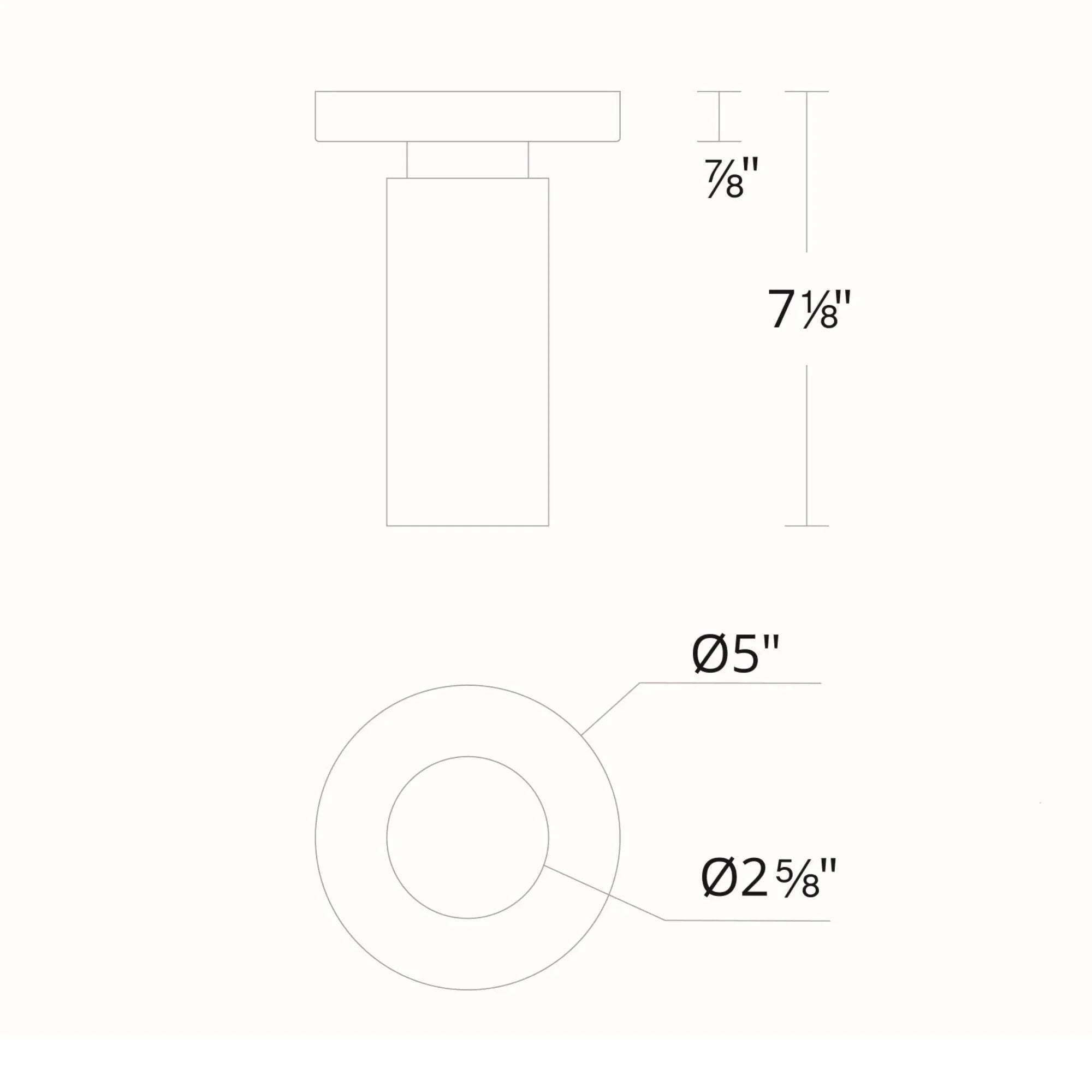 Caliber 7" LED Outdoor Flush Mount, Brushed Aluminum Finish