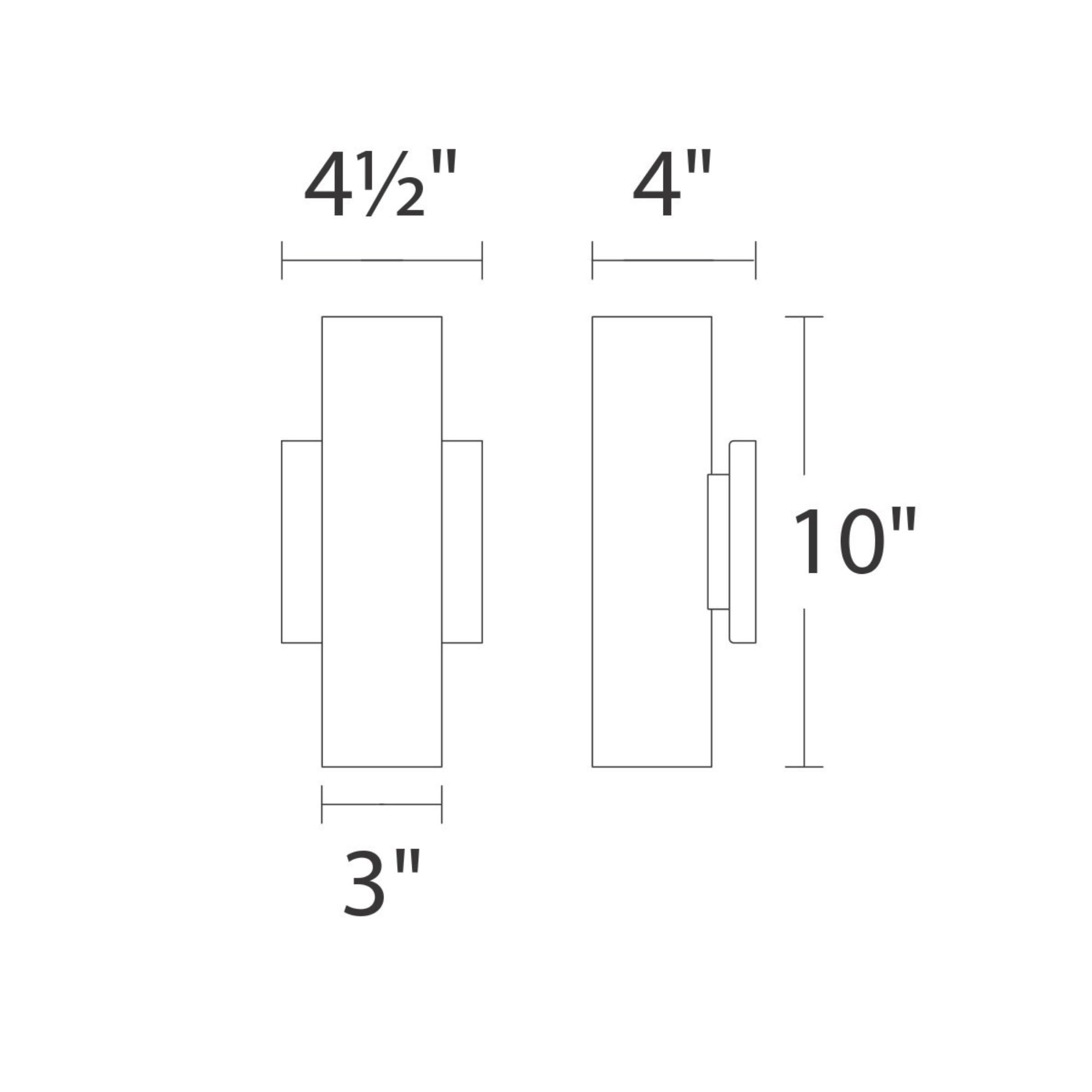 Caliber 10" LED Wall Light, Bronze Finish
