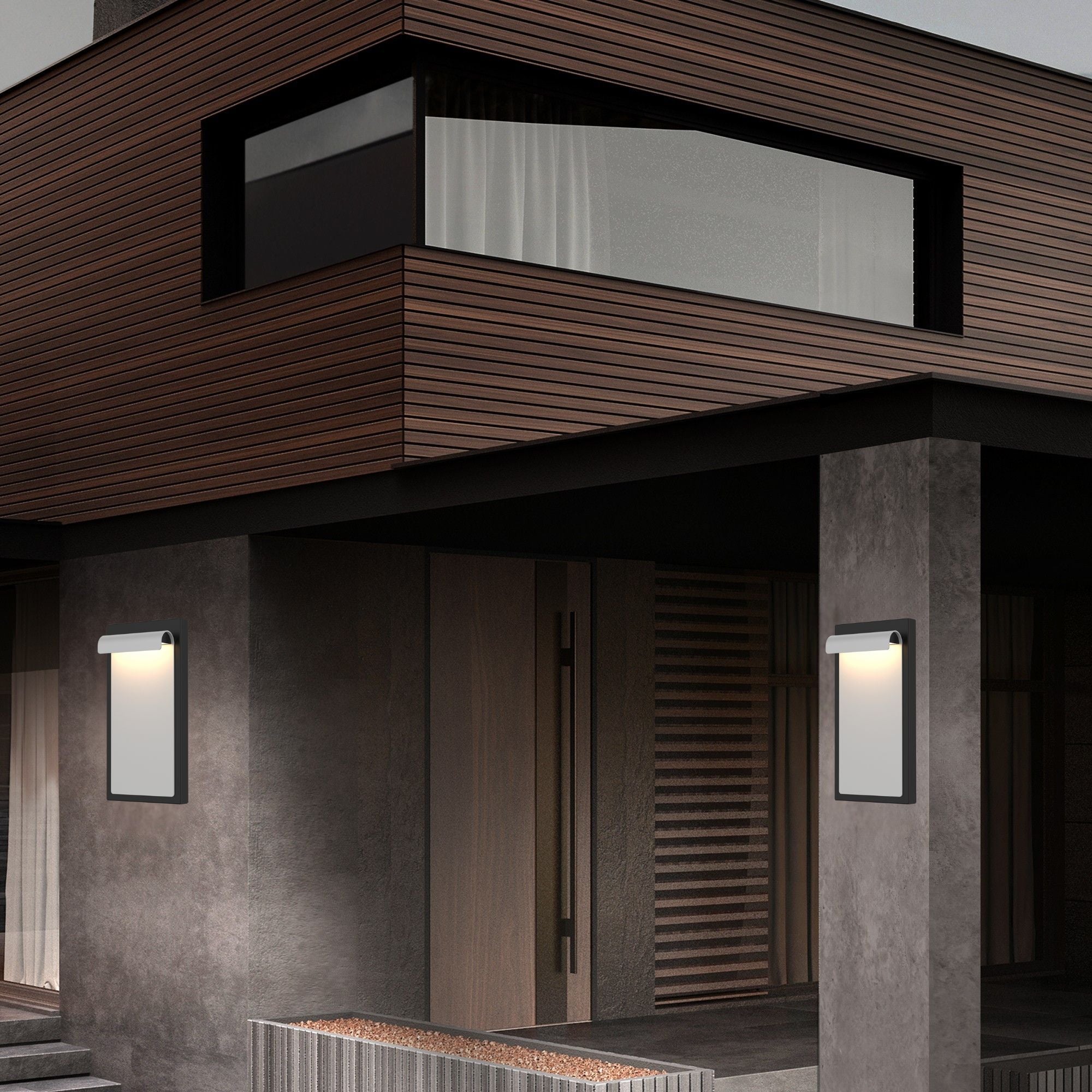 Cap 5CCT Outdoor LED Wall Sconce, Graphite on Black Finish
