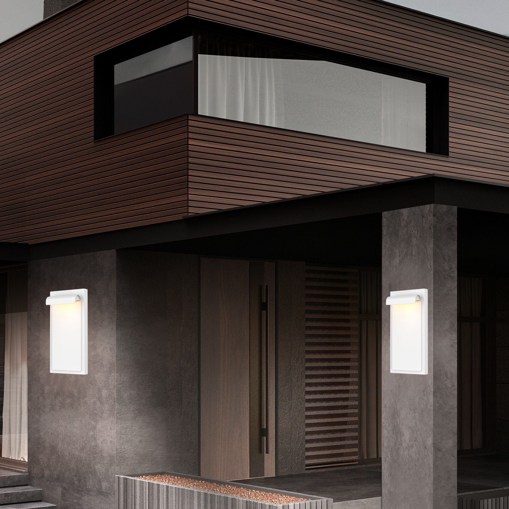 Cap 5CCT Outdoor LED Wall Sconce, White Finish