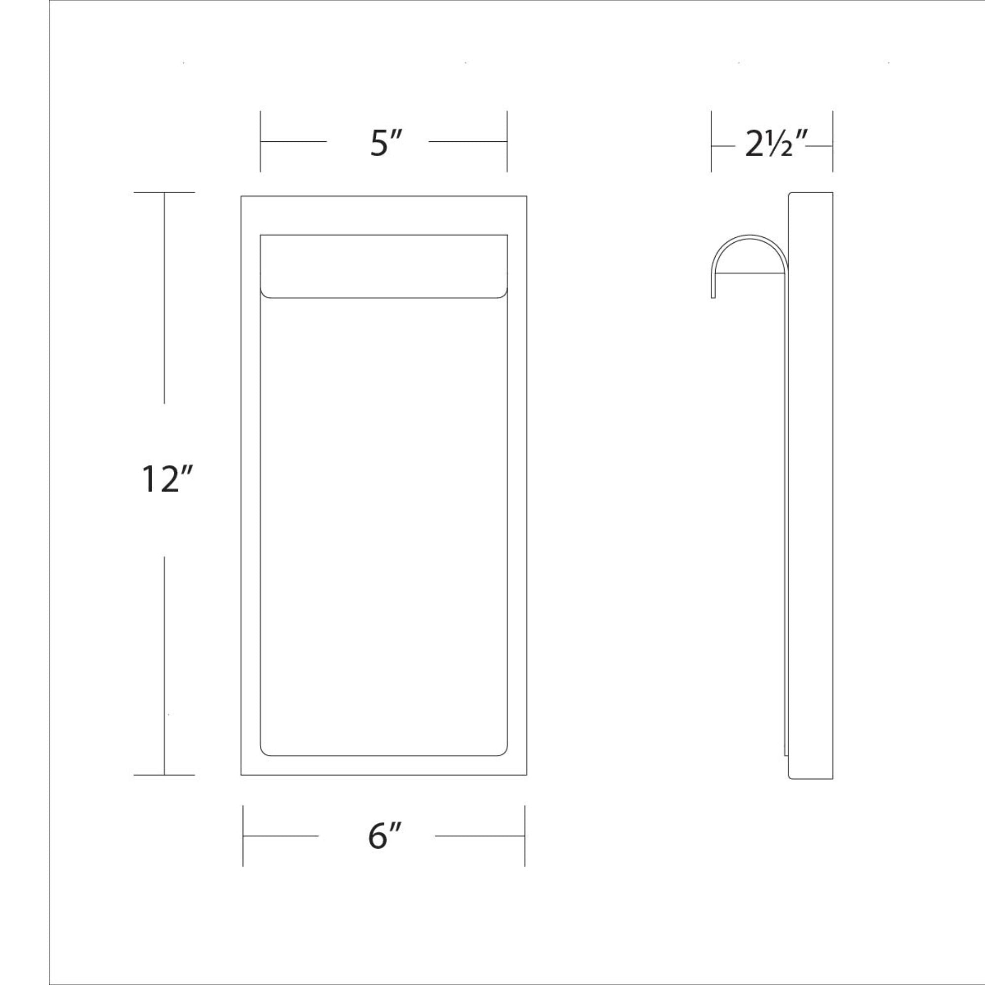 Cap 5CCT Outdoor LED Wall Sconce, White on Black Finish