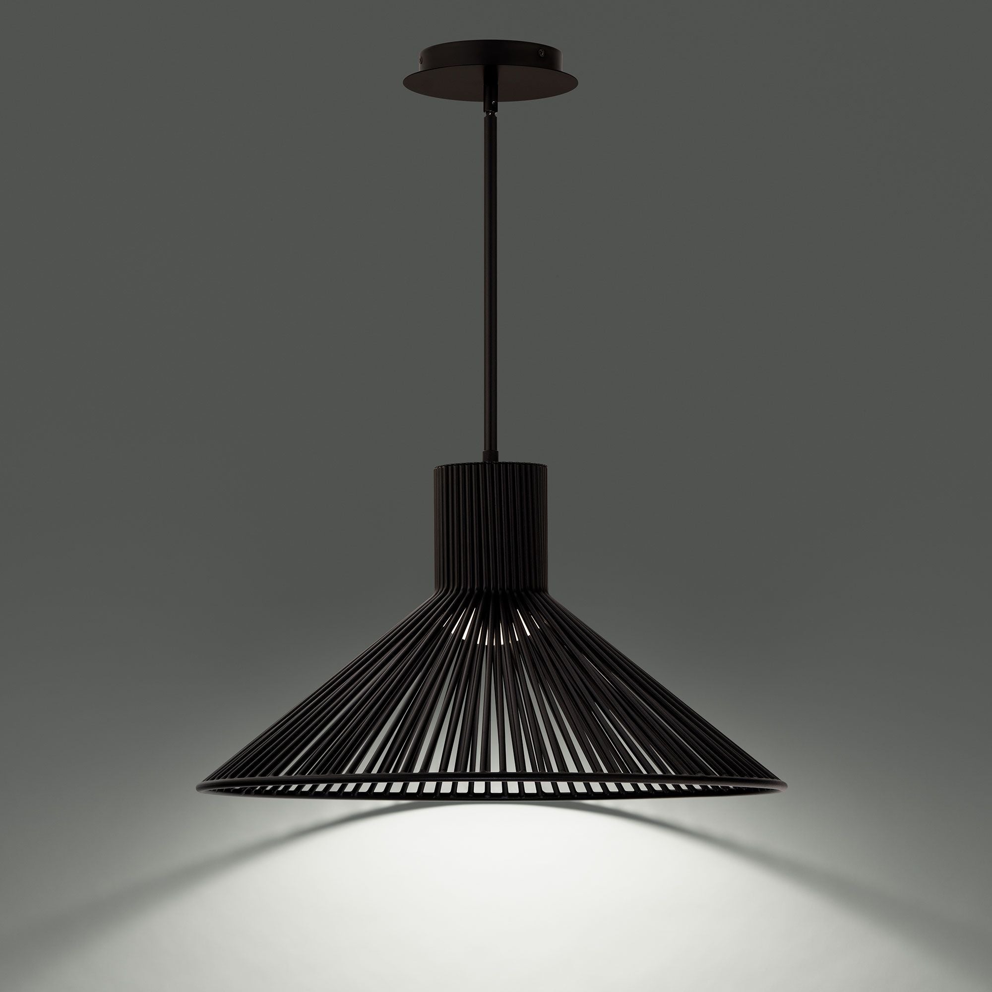 Cappe 21" LED Pendant, 4CCT, Black Finish