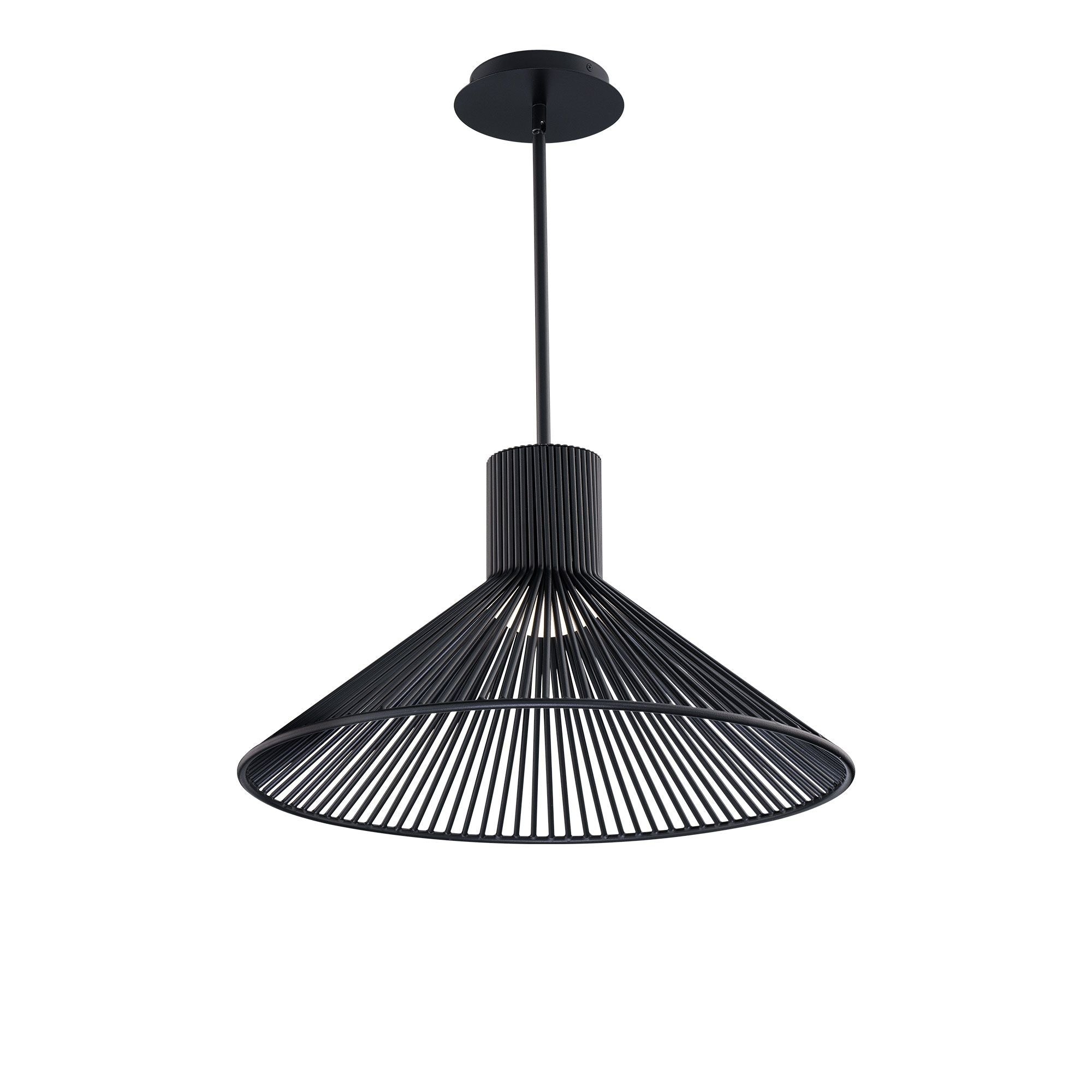 Cappe 21" LED Pendant, 4CCT, Black Finish