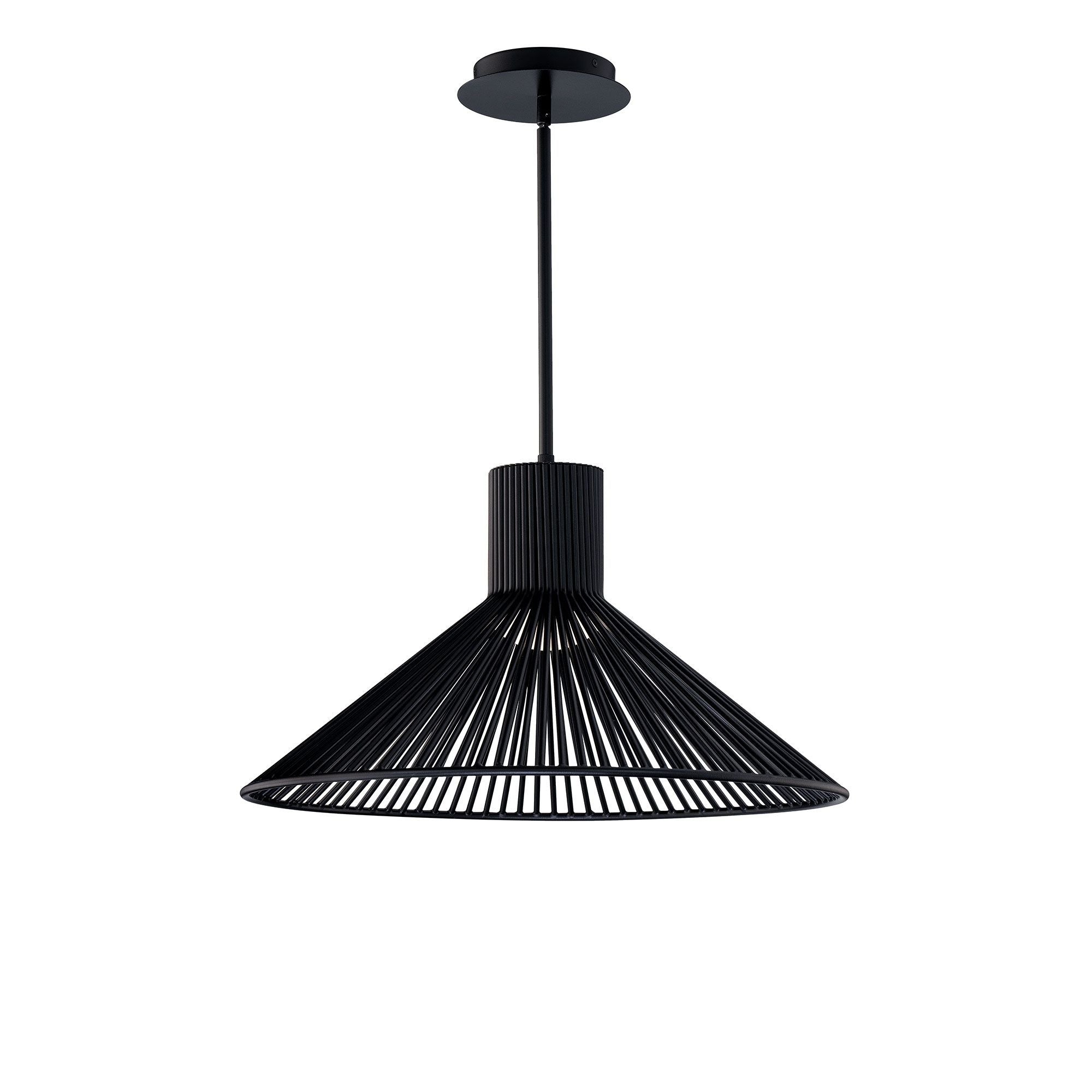 Cappe 21" LED Pendant, 4CCT, Black Finish
