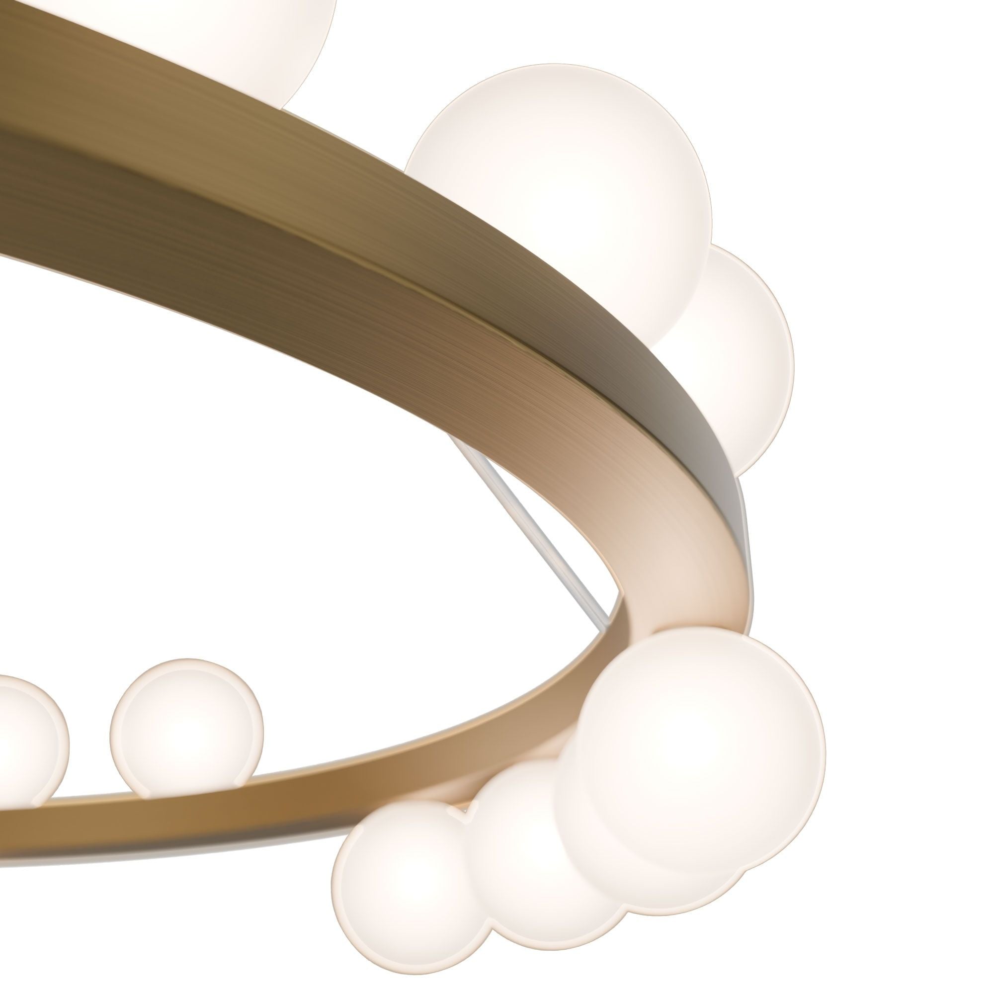 Carousel 28" LED Chandelier, 4CCT, Aged Brass Finish