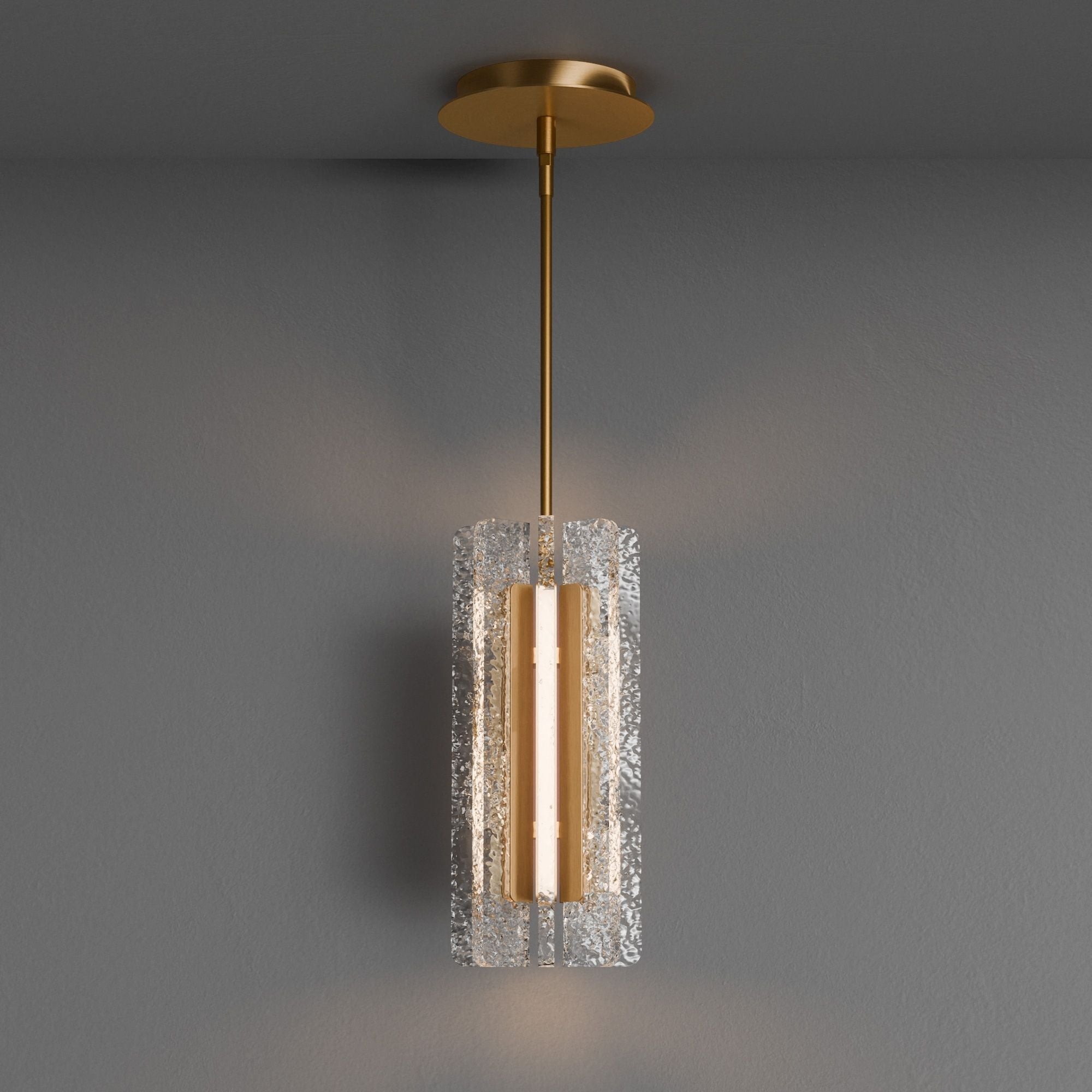 WAC Cartridge 14" LED Pendant, 4CCT, Aged Brass Finish