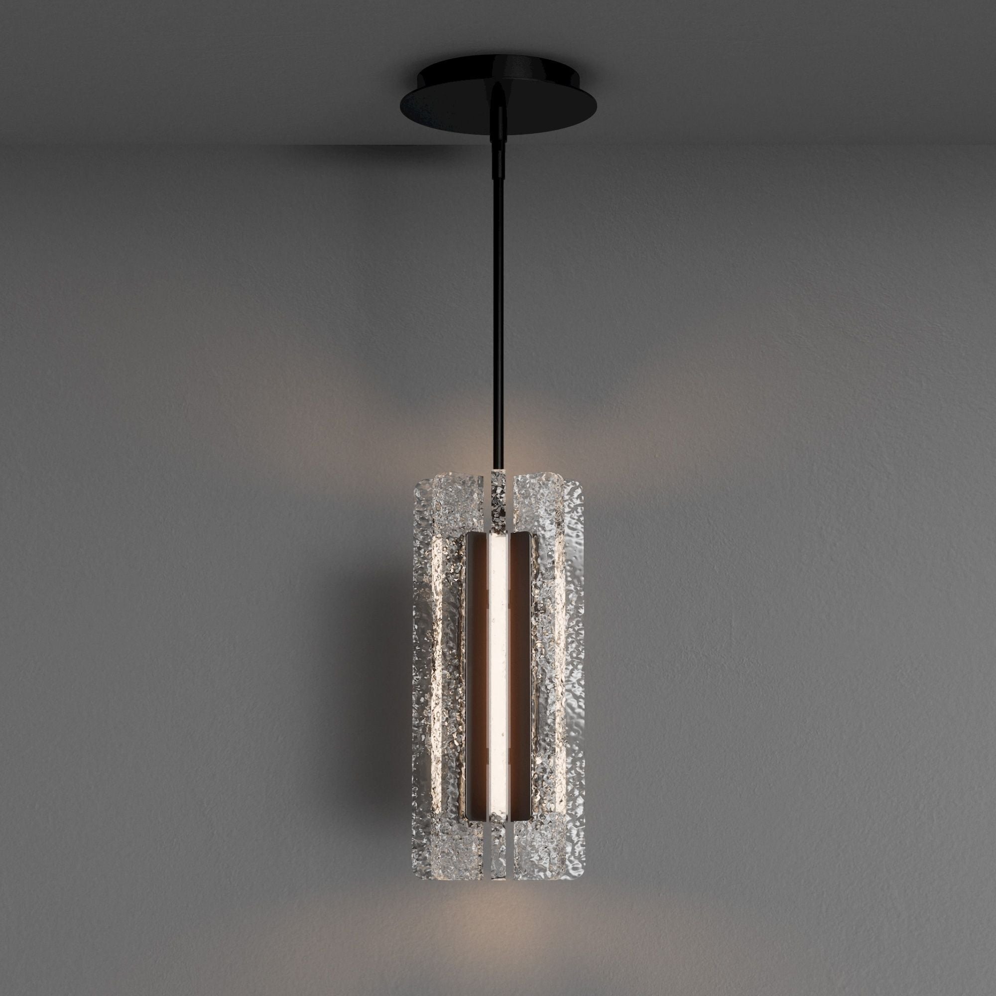 WAC Cartridge 14" LED Pendant, 4CCT, Black Finish