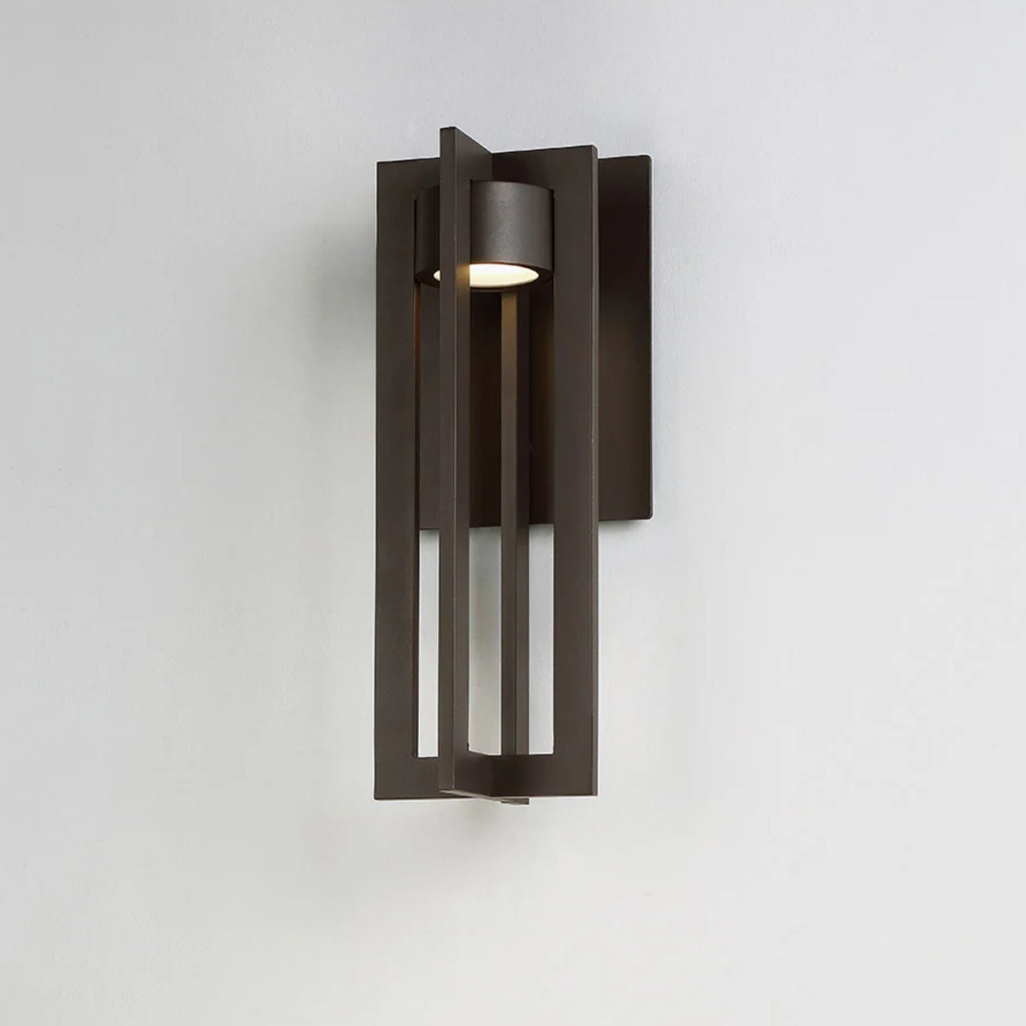 Chamber 16 in. LED Outdoor Wall Sconce 3000K Bronze Finish - Bees Lighting