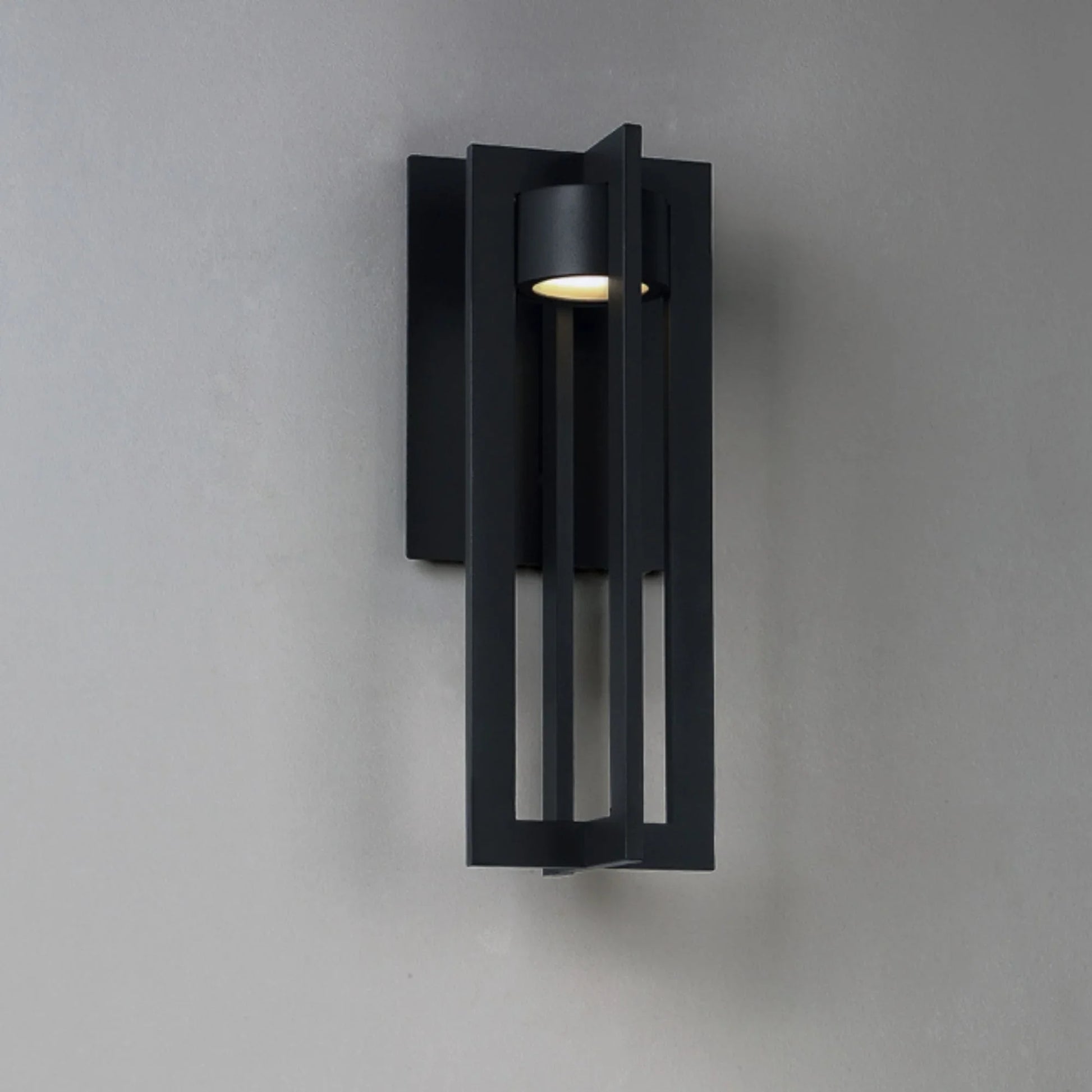 Chamber 25" LED Wall Light, Black Finish - Bees Lighting