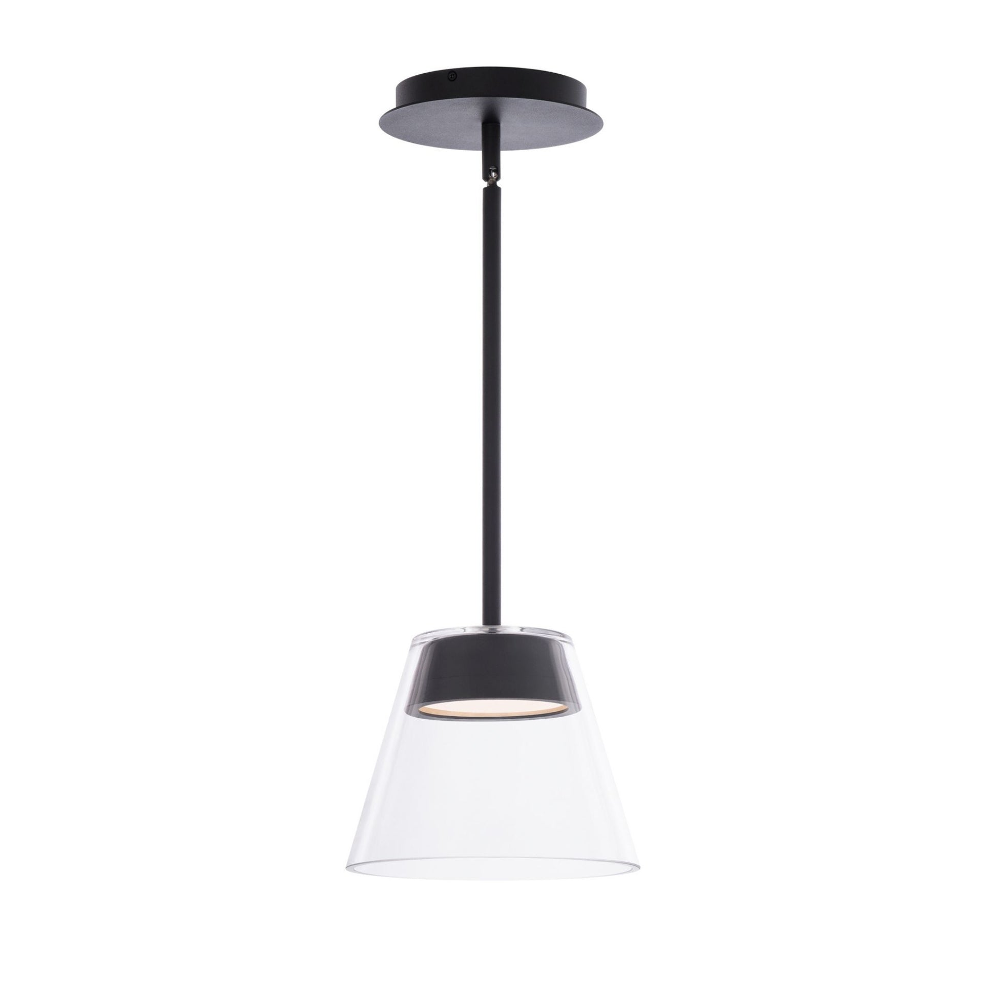 Chandra 8" LED Mini Pendant, Black Finish - Bees Lighting