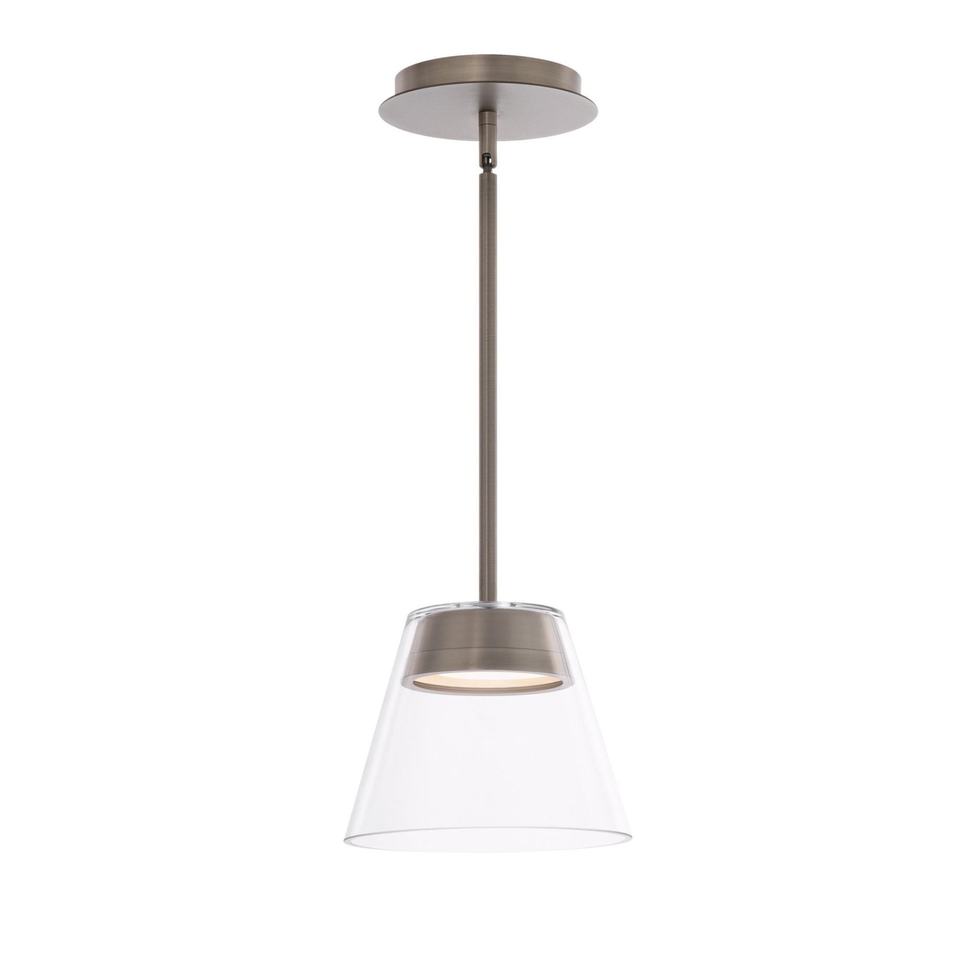 Chandra 8" LED Mini Pendant, Brushed Nickel Finish - Bees Lighting