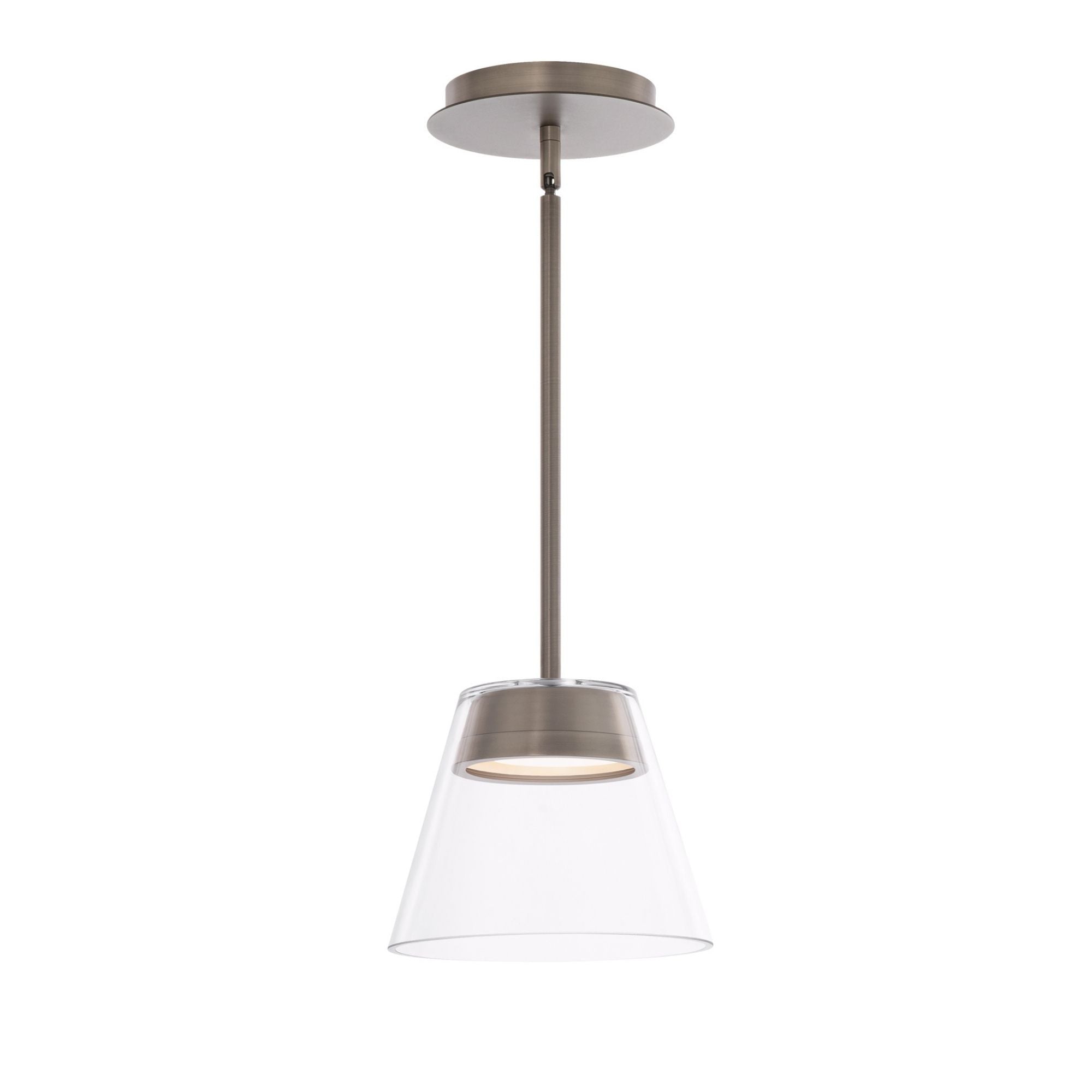 Chandra 8" LED Mini Pendant, Brushed Nickel Finish - Bees Lighting