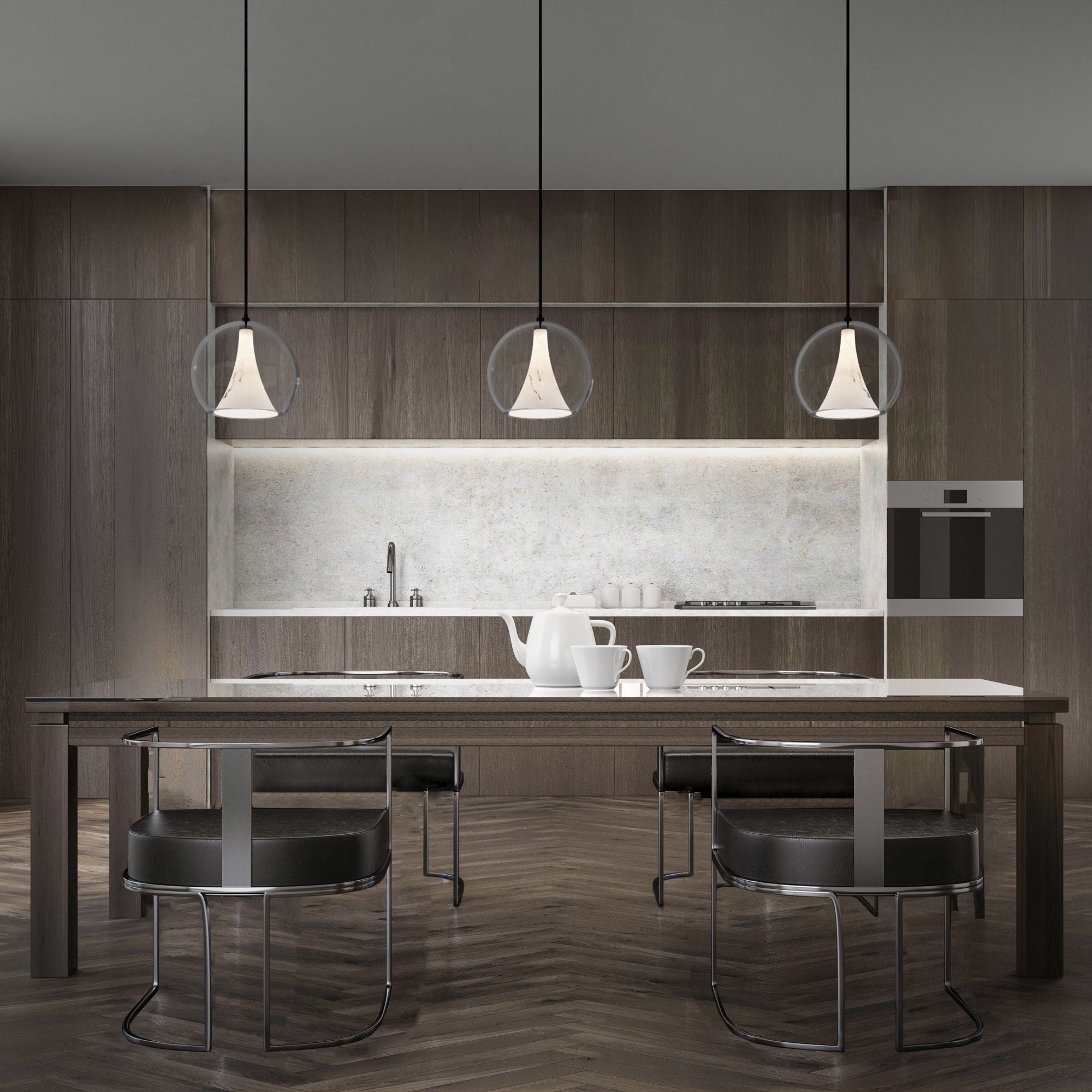 Chantilly 14 in. LED Pendant Light Black finish - Bees Lighting