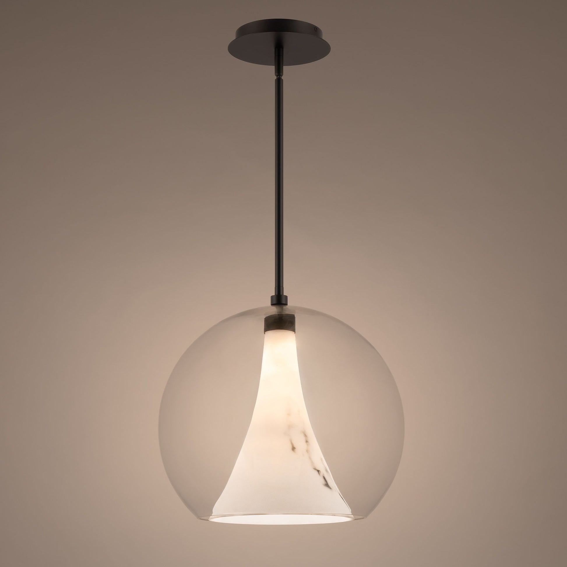 Chantilly 14" LED Pendant, Black Finish - Bees Lighting