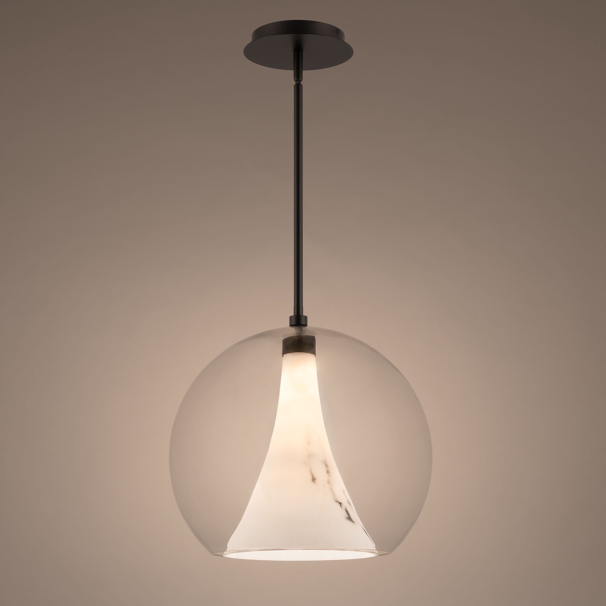 Chantilly 14" LED Pendant, Black Finish - Bees Lighting