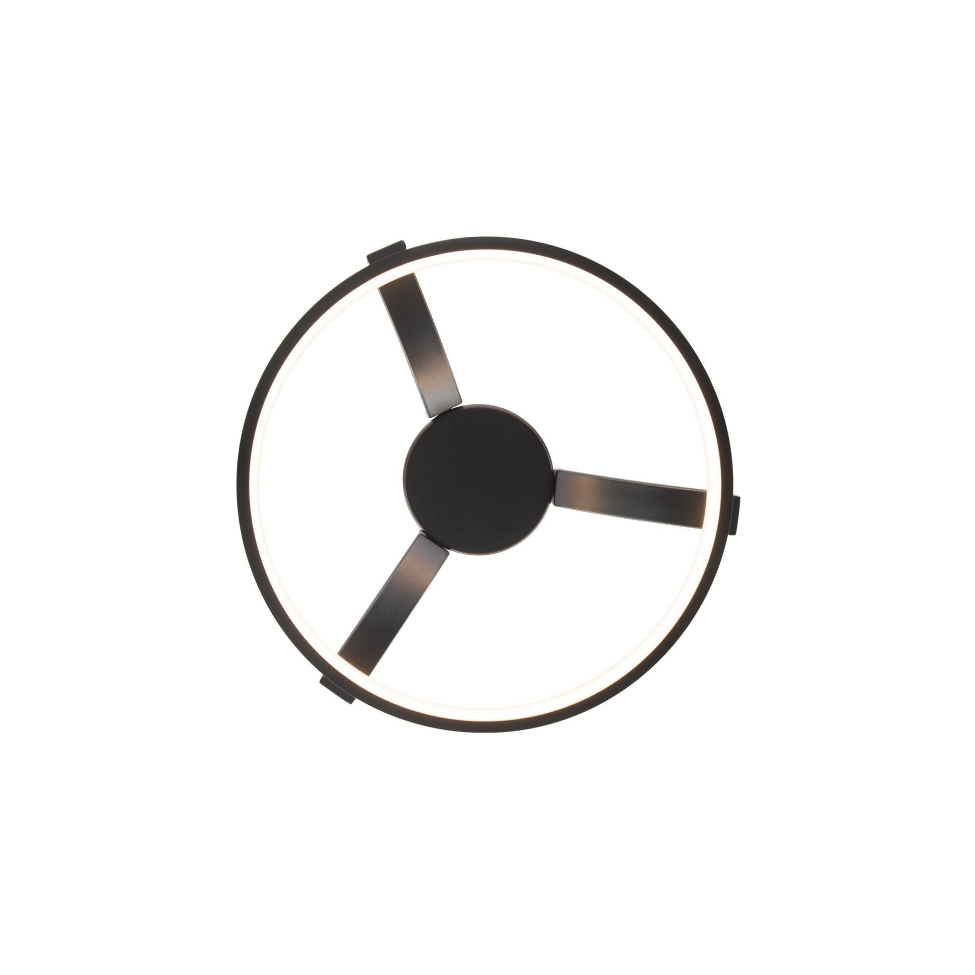 Chaucer 16" LED Flush Mount, Black Finish - Bees Lighting