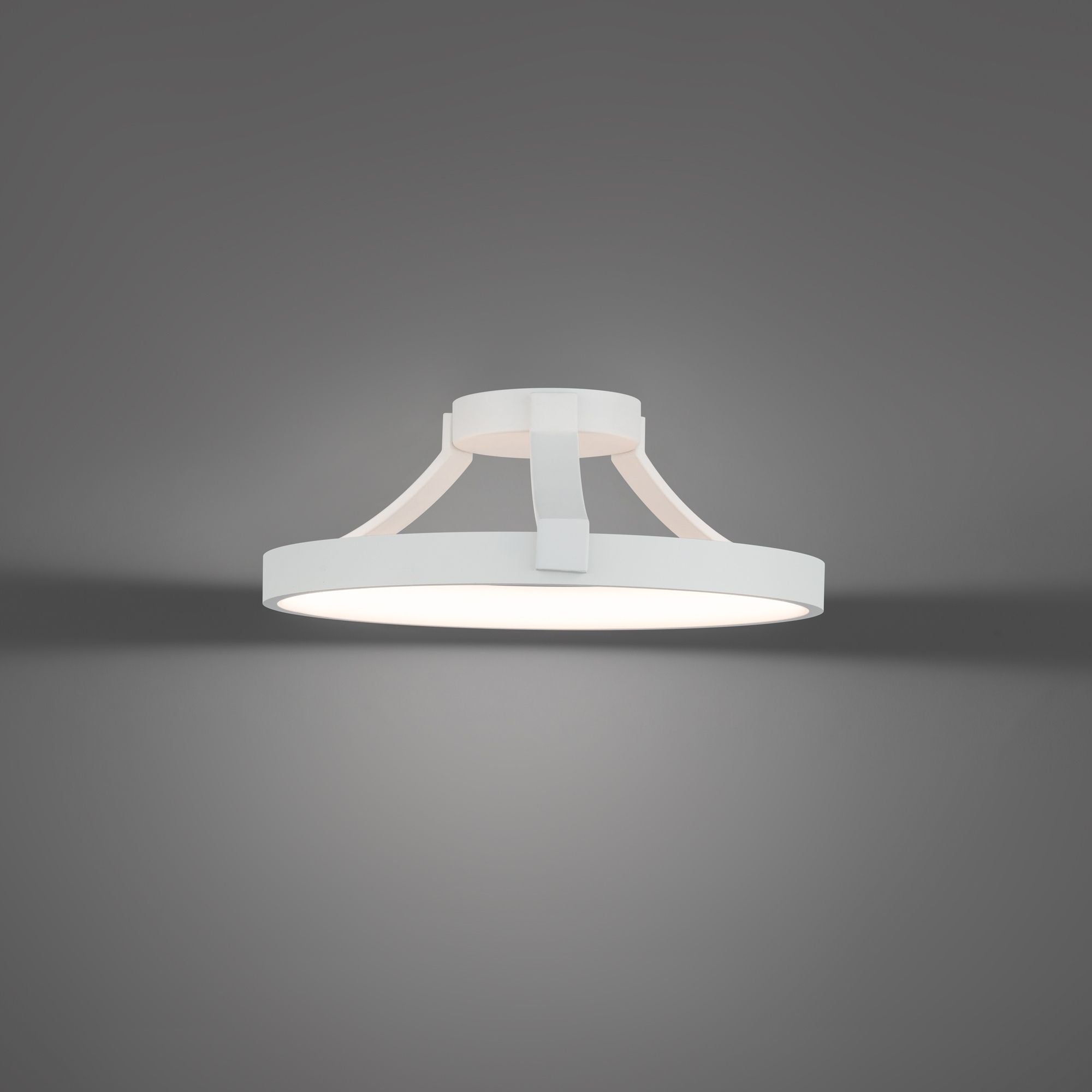 Chaucer 16 in. LED Flush Mount Light White Finish - Bees Lighting