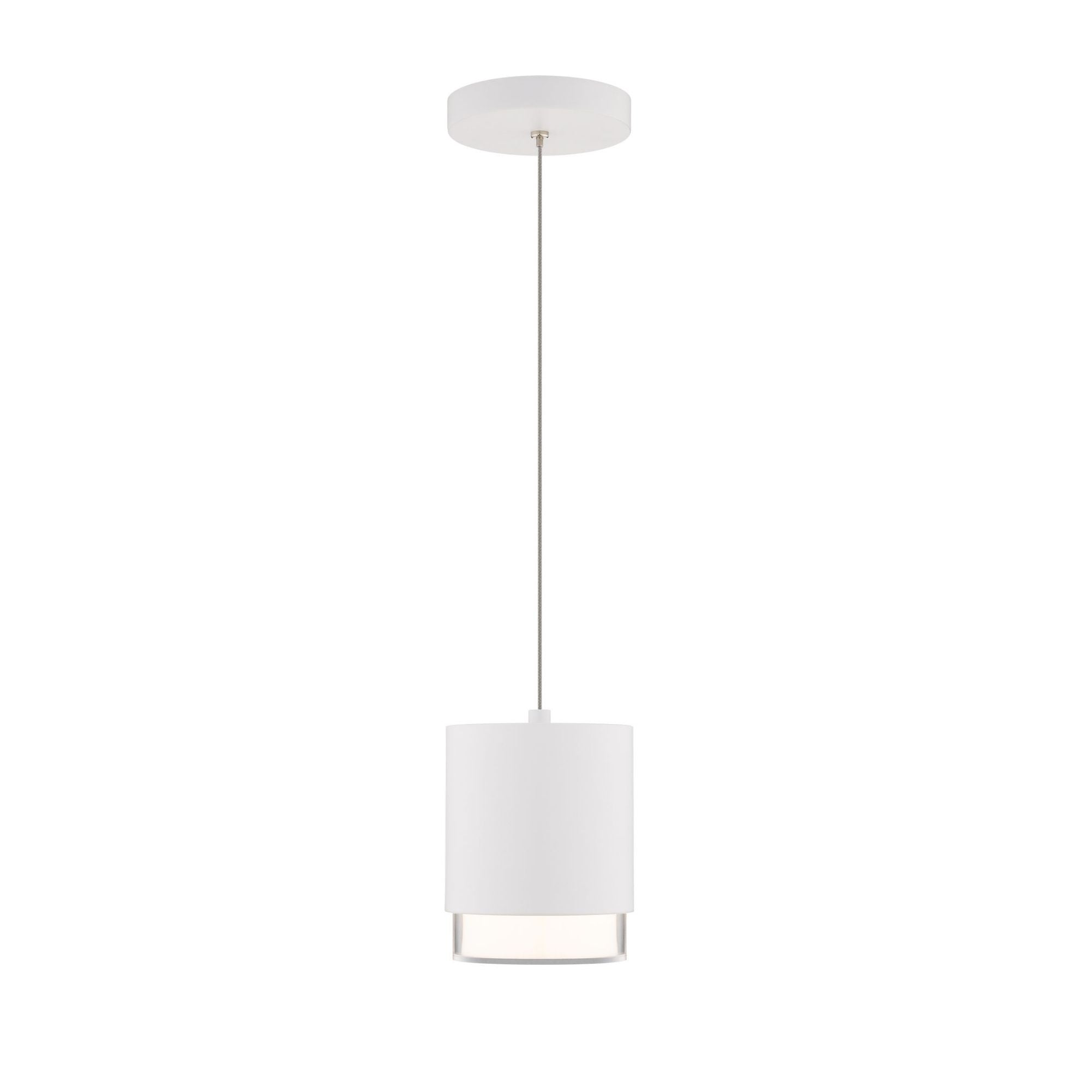 Cloak 6" LED Pendant, 4CCT, White Finish