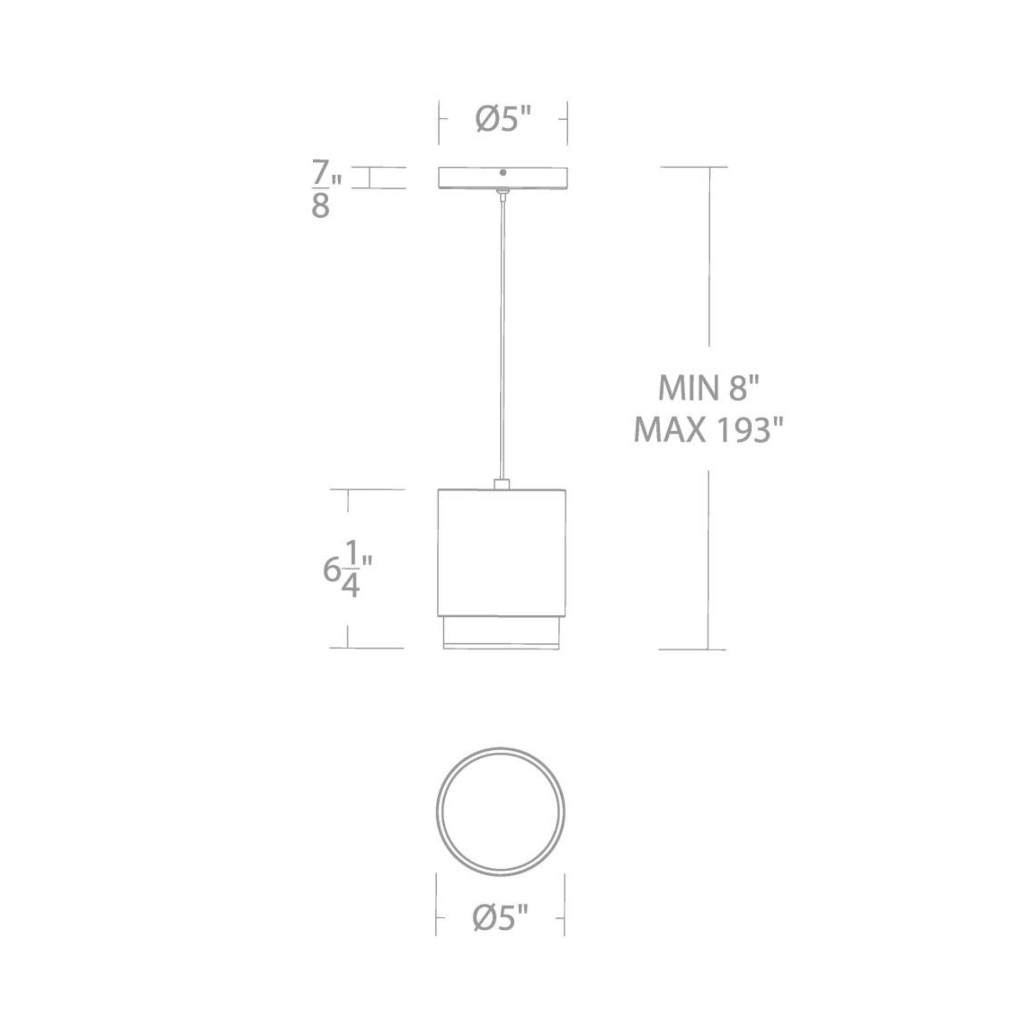 Cloak 6" LED Pendant, 4CCT, White Finish