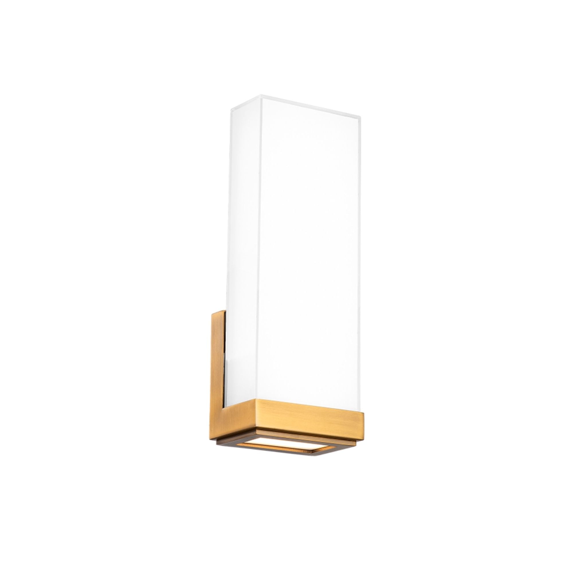 Coltrane 14" LED Wall Sconce, 3CCT, Aged Brass Finish