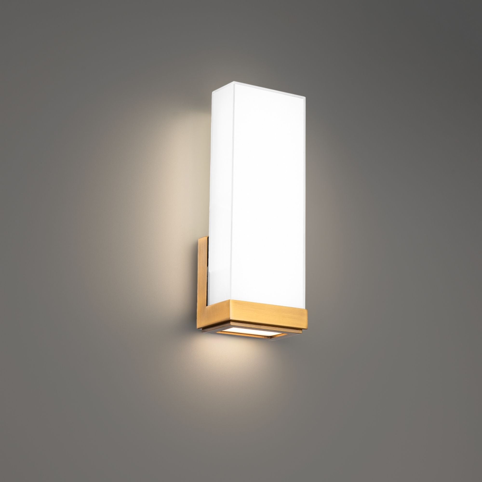 Coltrane 14" LED Wall Sconce, 3CCT, Aged Brass Finish