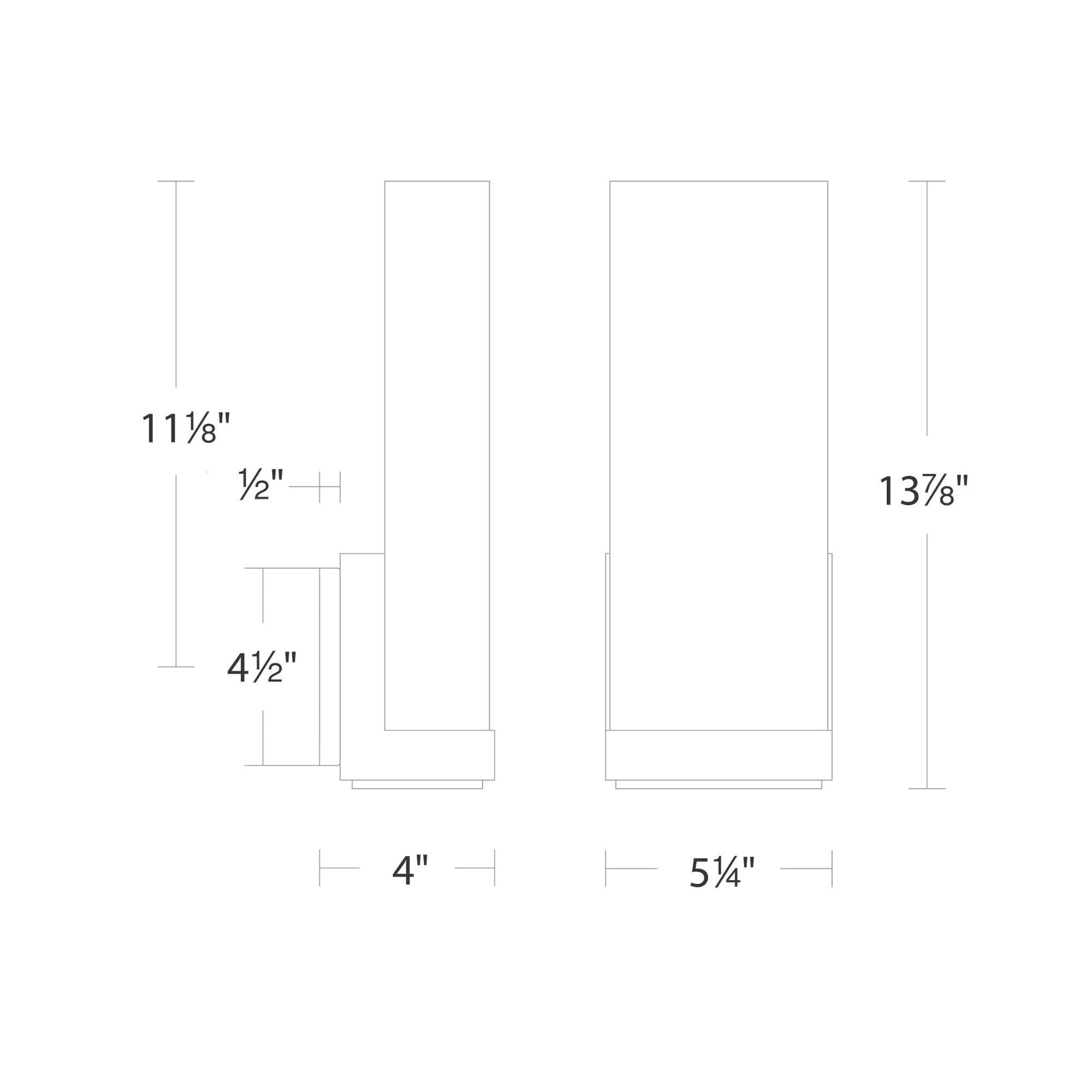 Coltrane 14" LED Wall Sconce, 3CCT, Black Finish