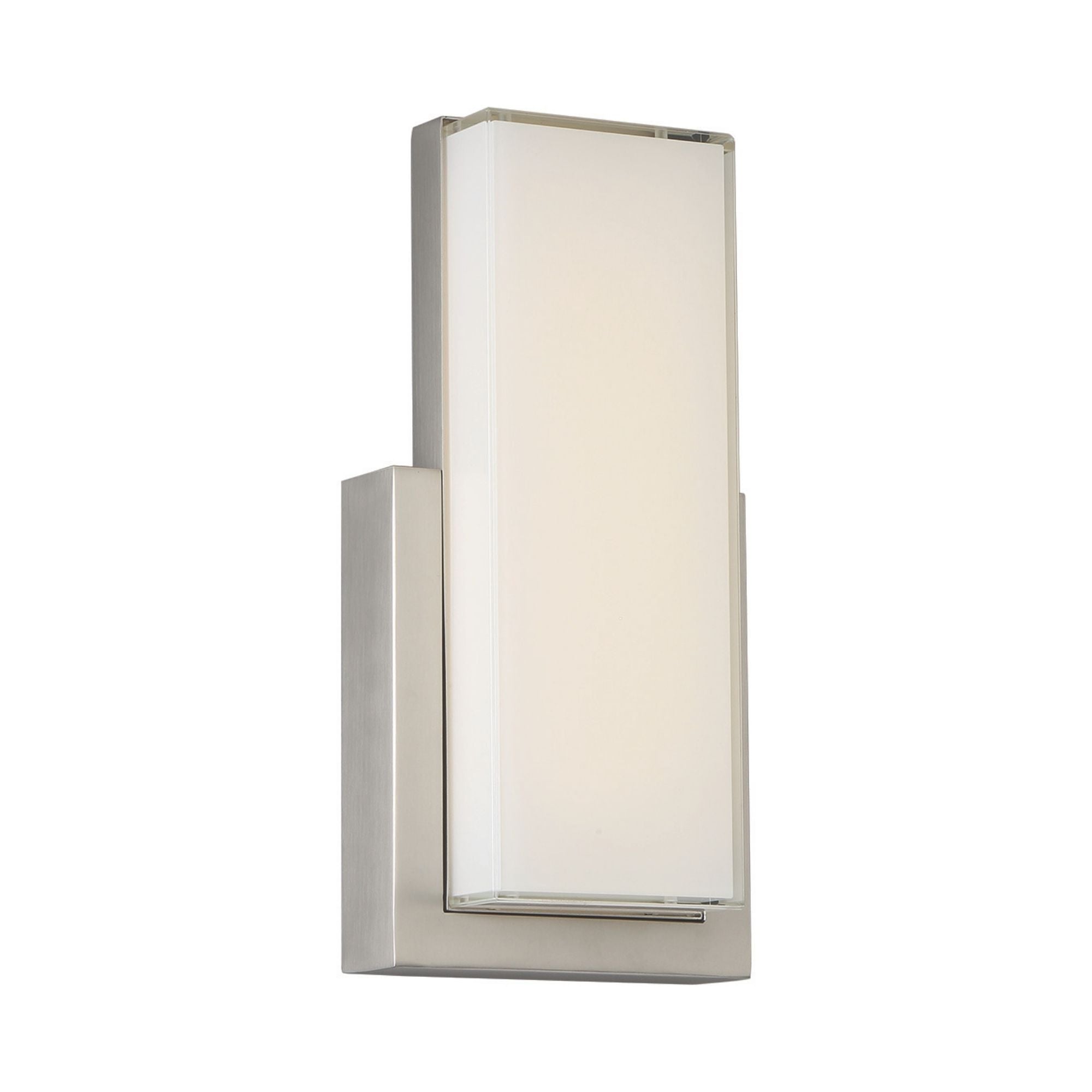 Corbusier 15" LED Wall Sconce, Satin Nickel Finish - Bees Lighting