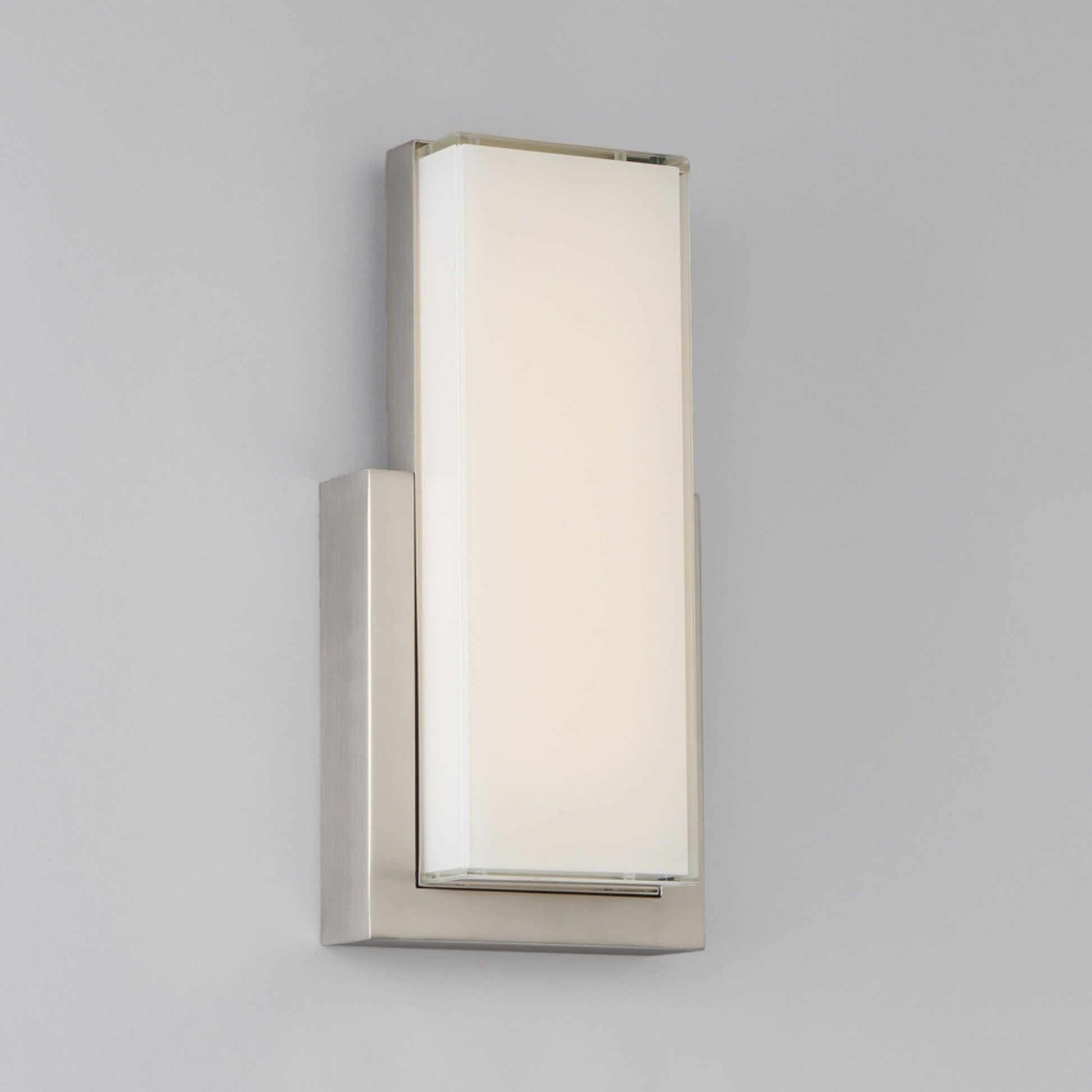 Corbusier 15" LED Wall Sconce, Satin Nickel Finish - Bees Lighting