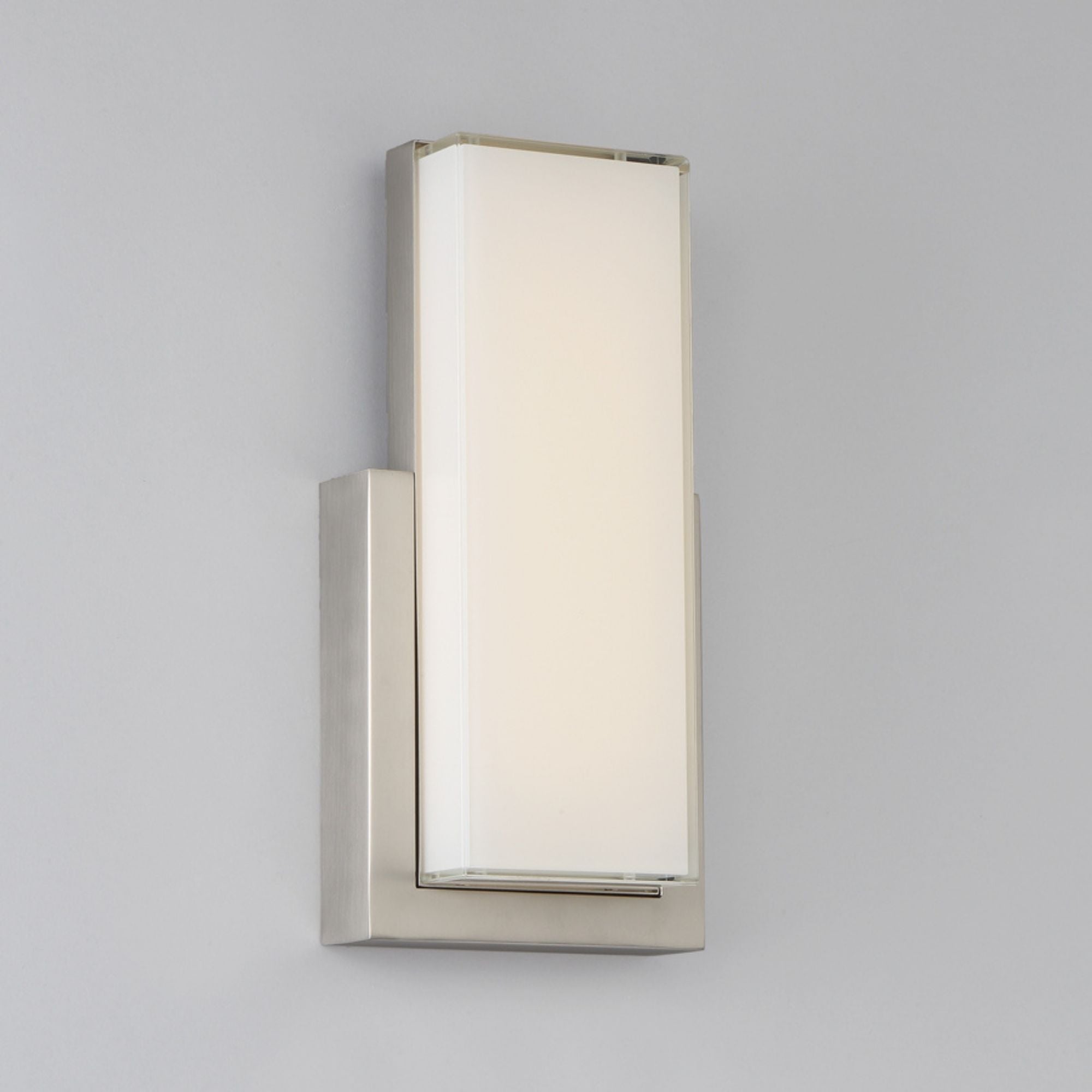 Corbusier 15" LED Wall Sconce, Satin Nickel Finish - Bees Lighting