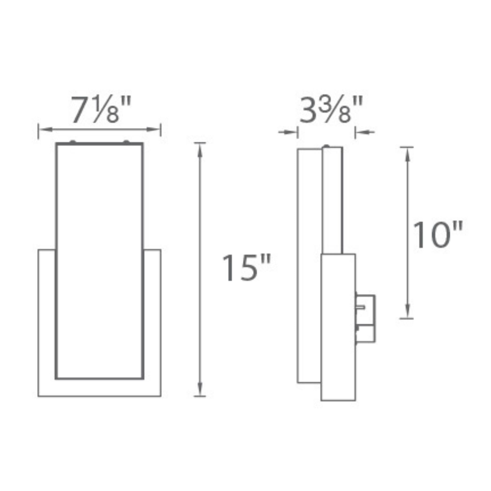 Corbusier 15" LED Wall Sconce, Satin Nickel Finish - Bees Lighting