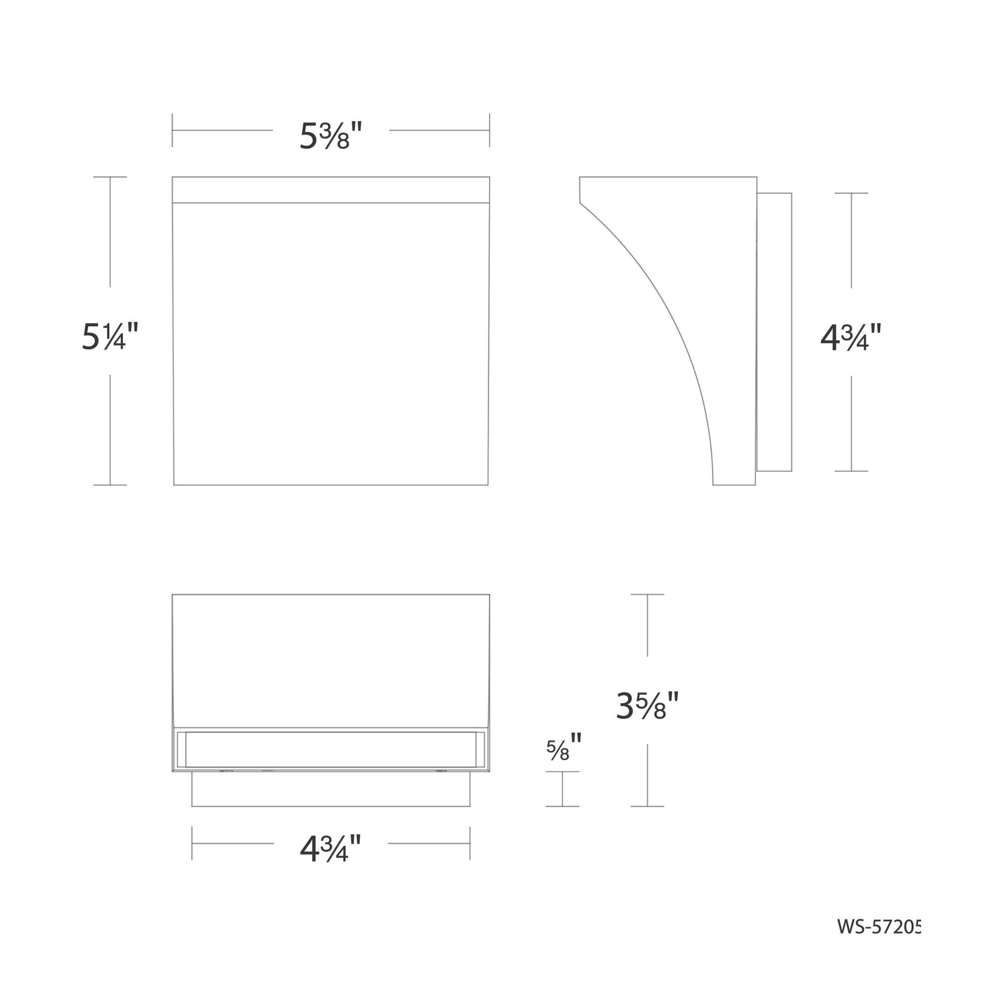 Cornice 5" LED Wall Sconce, 3CCT, White Finish - Bees Lighting