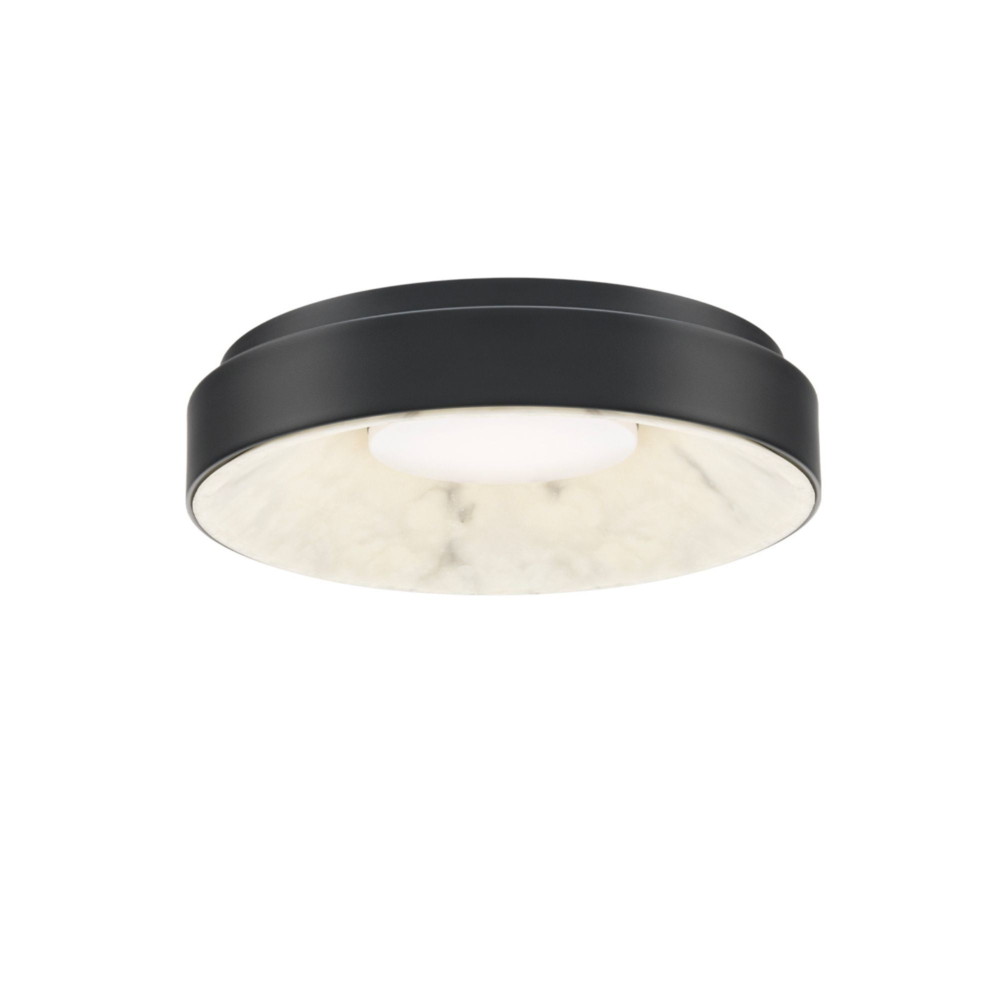 Crackle 14" LED Flush Mount, Black Finish
