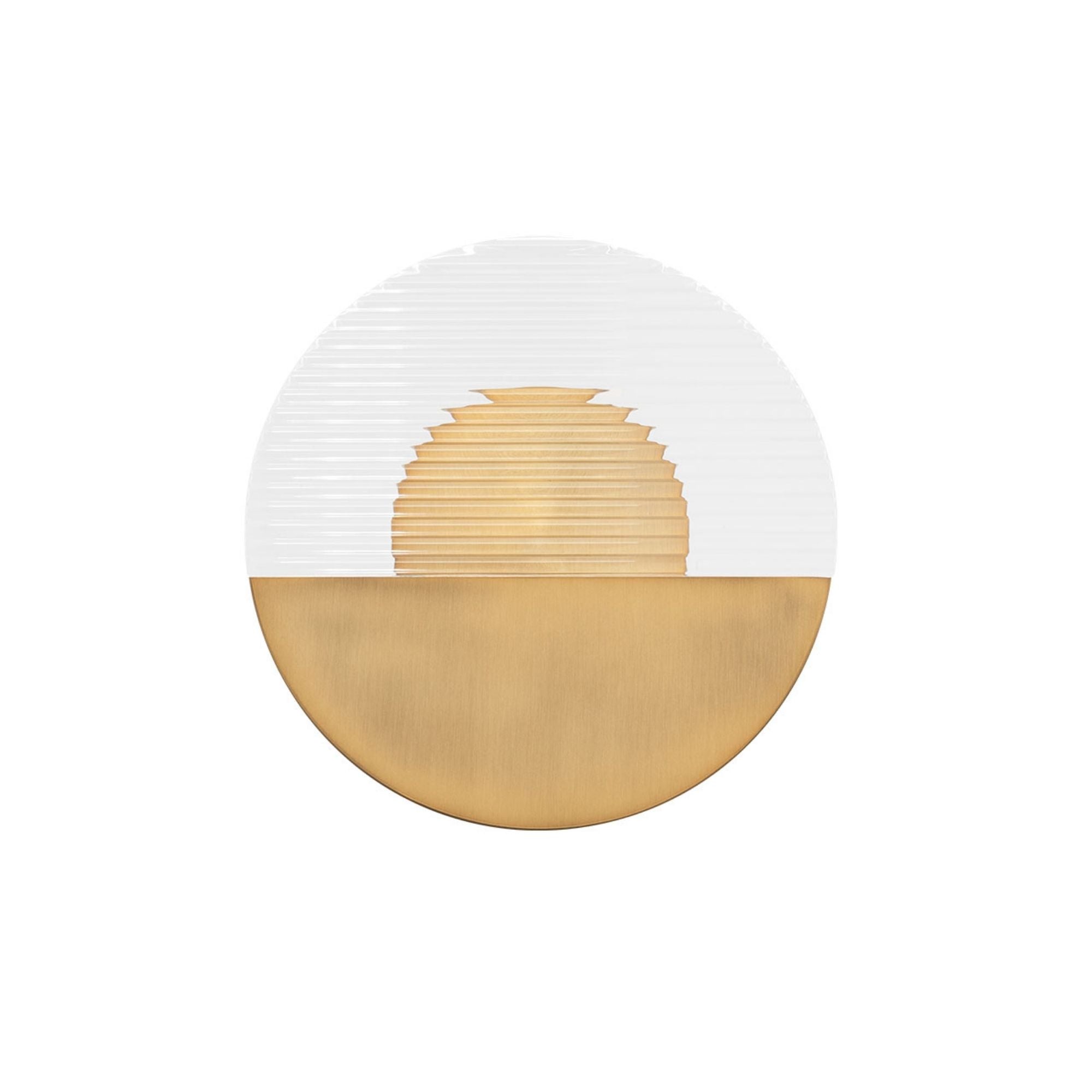 Crescent 10" LED Wall Sconce, 4CCT, Aged Brass Finish