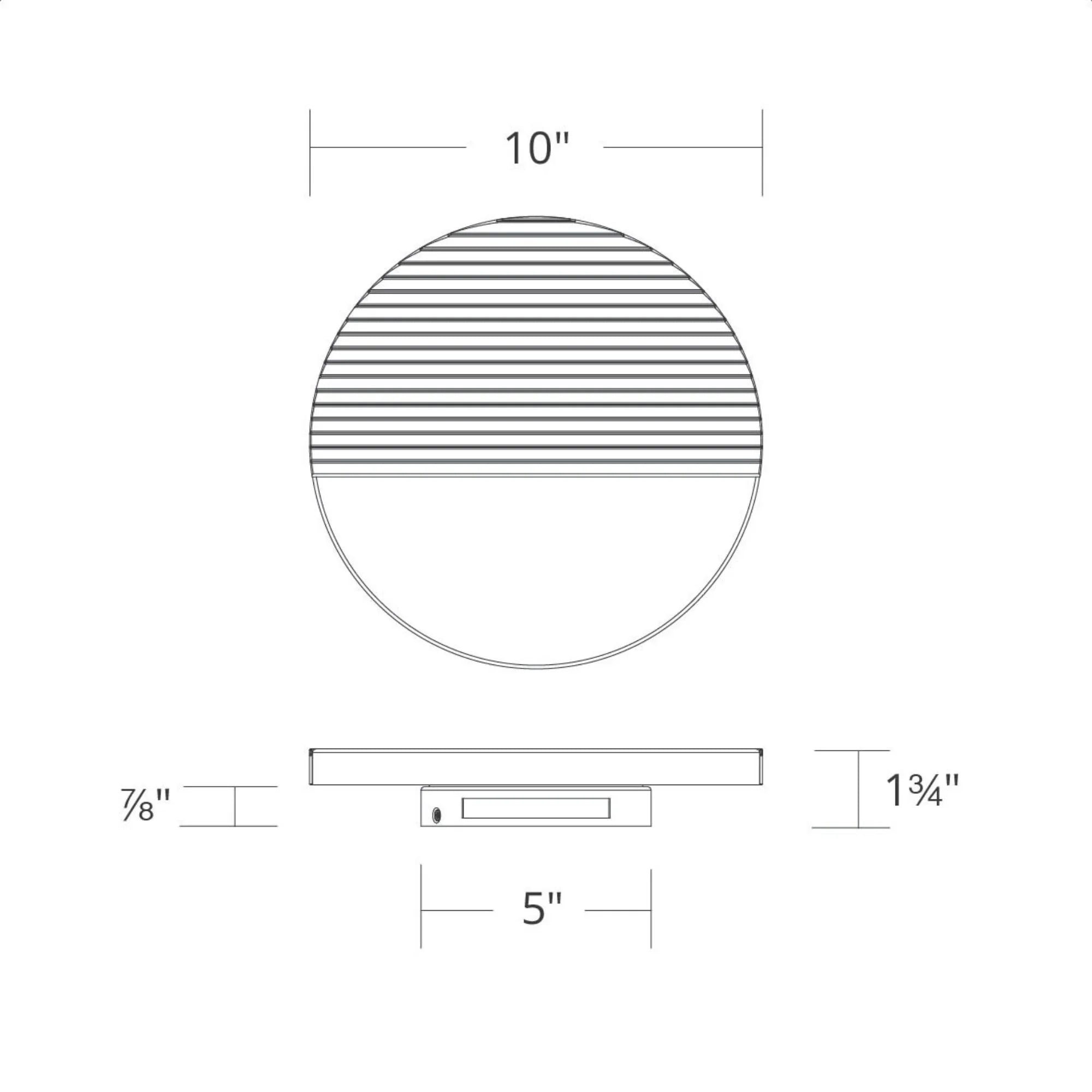 Crescent 10" LED Wall Sconce, 4CCT, Aged Brass Finish