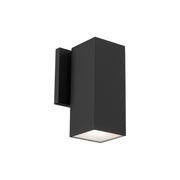 Cubix 8" Outdoor LED Wall Mount, 5CCT, Black Finish