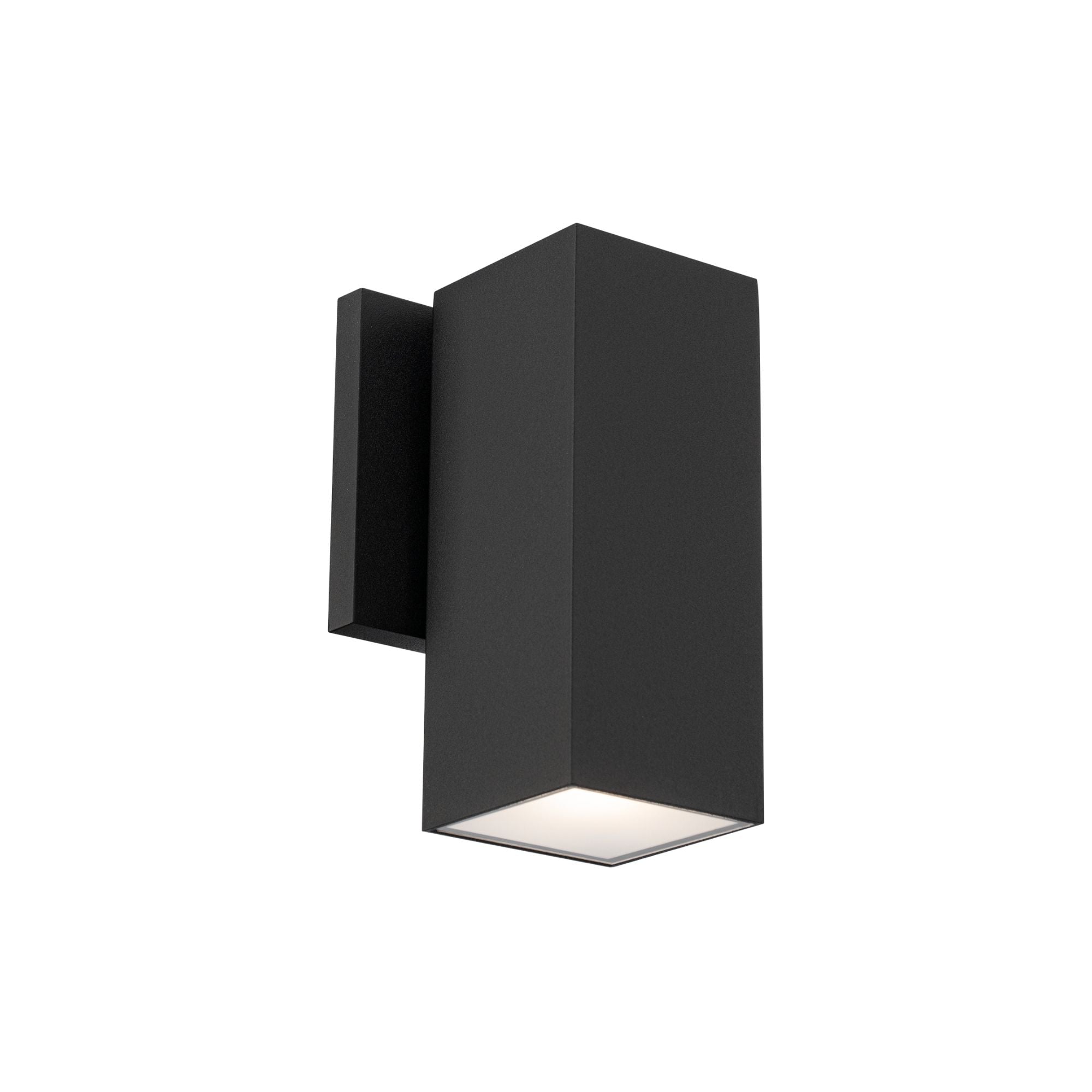 Cubix 8" Outdoor LED Wall Mount, 5CCT, Black Finish