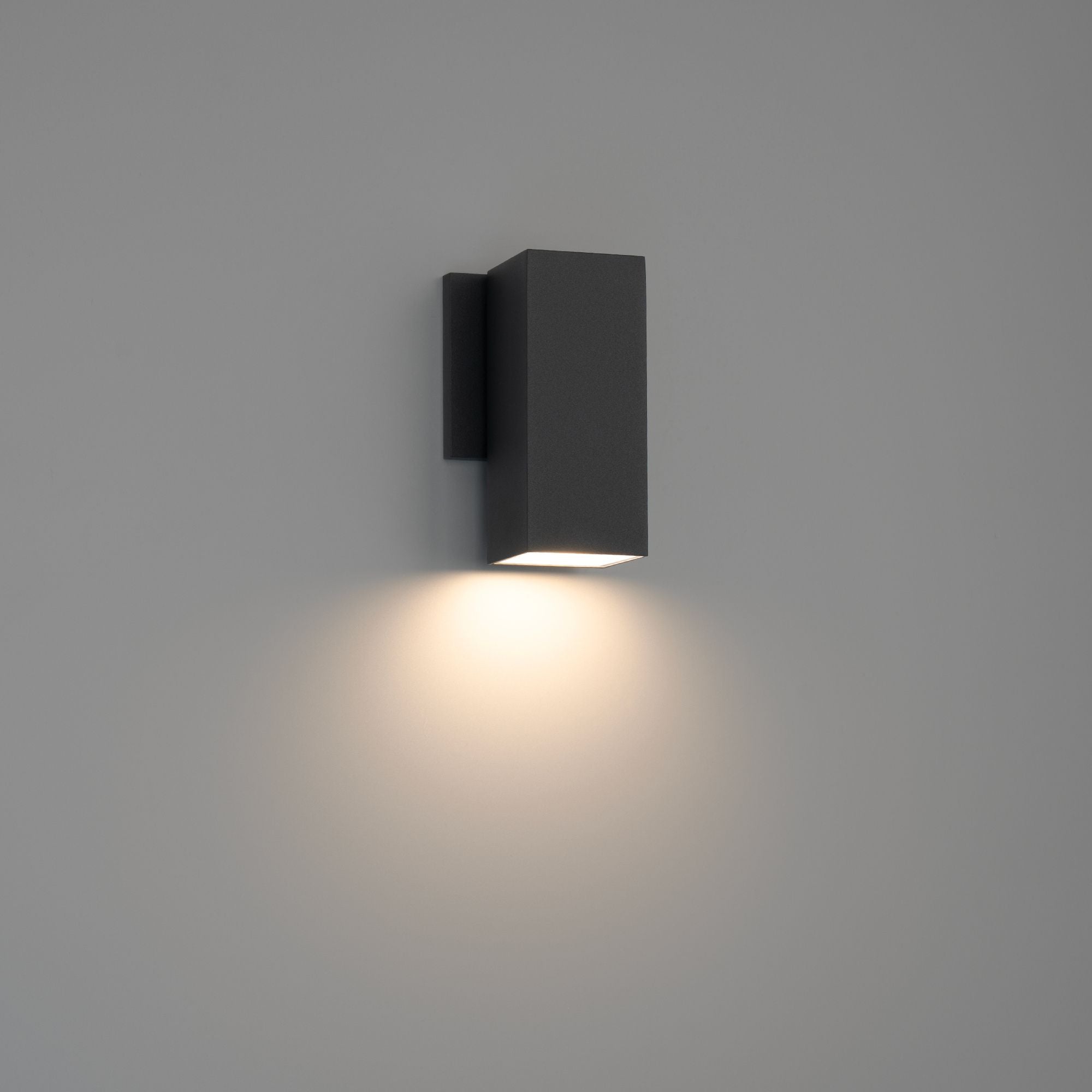 Cubix 8" Outdoor LED Wall Mount, 5CCT, Black Finish