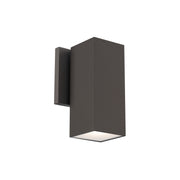 Cubix 8" Outdoor LED Wall Mount, 5CCT, Bronze Finish