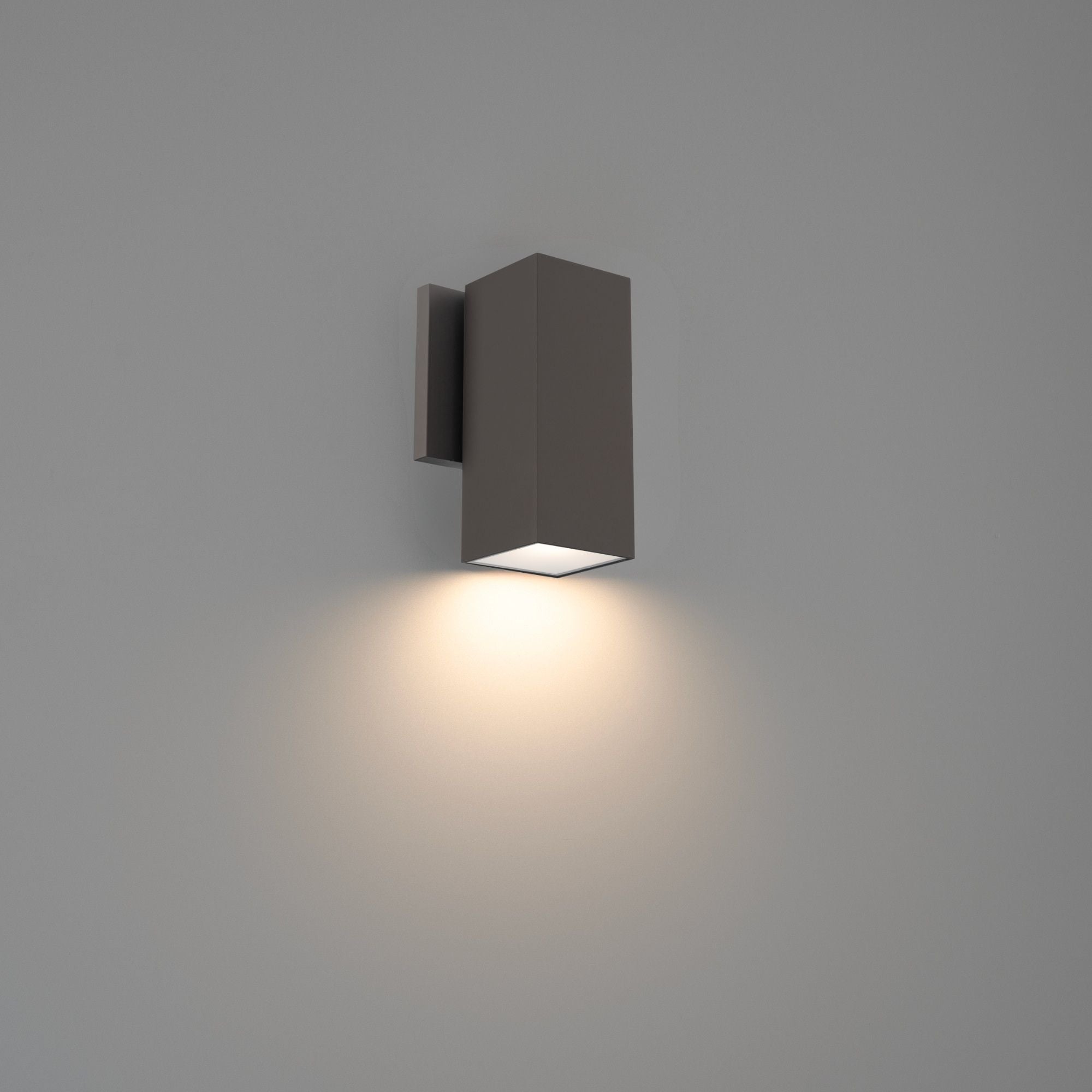 Cubix 8" Outdoor LED Wall Mount, 5CCT, Bronze Finish
