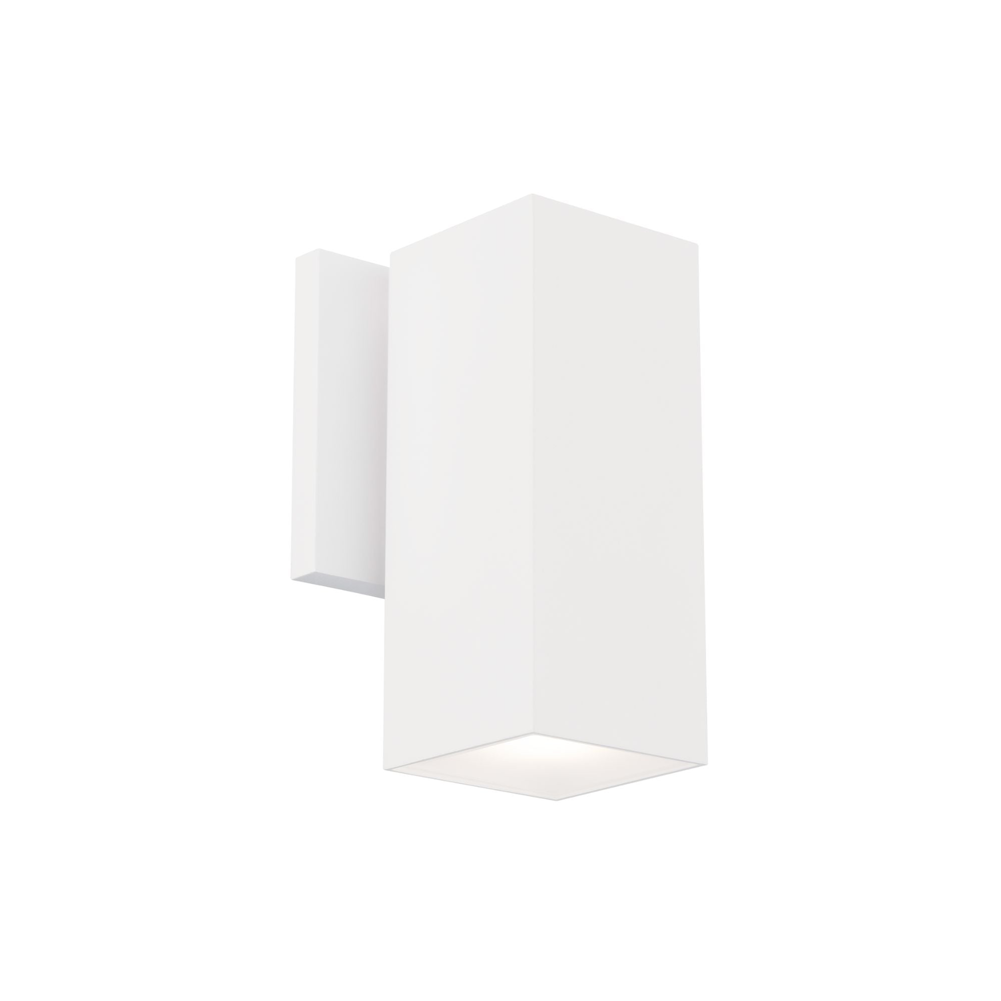 Cubix 8" Outdoor LED Wall Mount, 5CCT, White Finish
