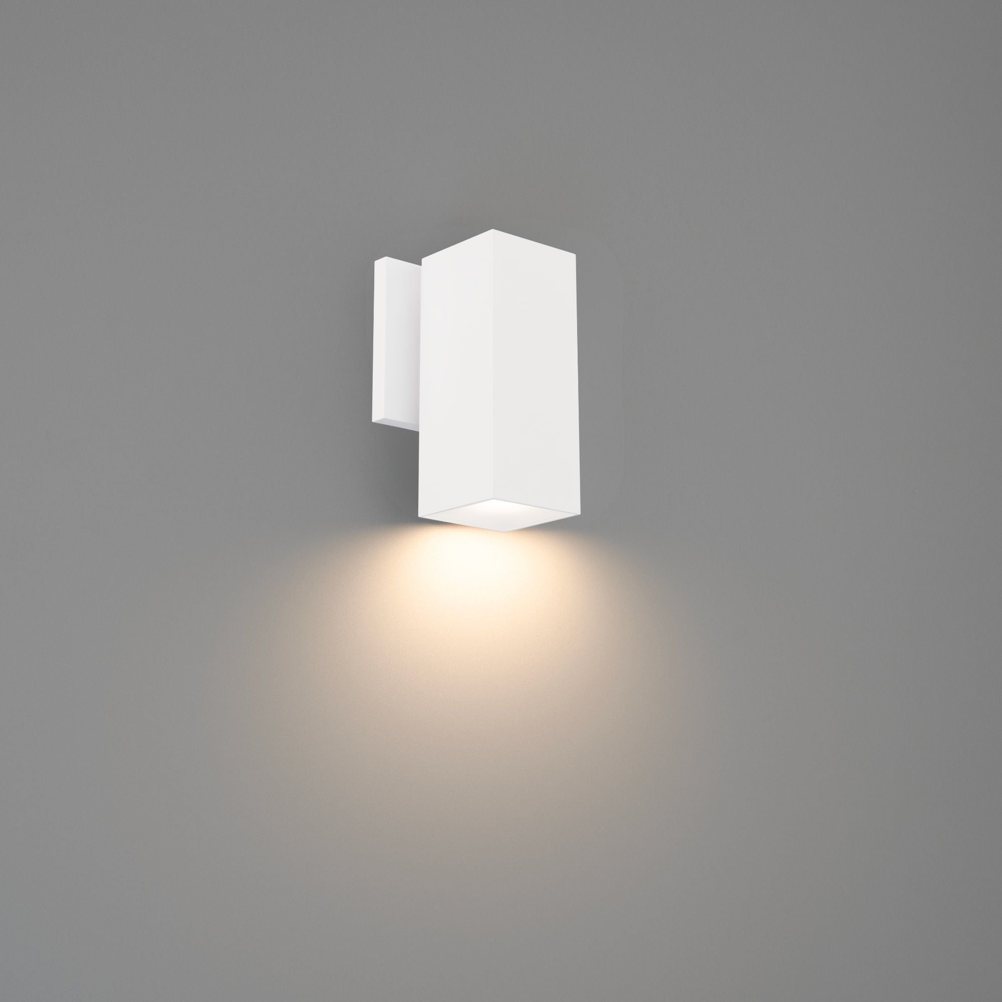 Cubix 8" Outdoor LED Wall Mount, 5CCT, White Finish